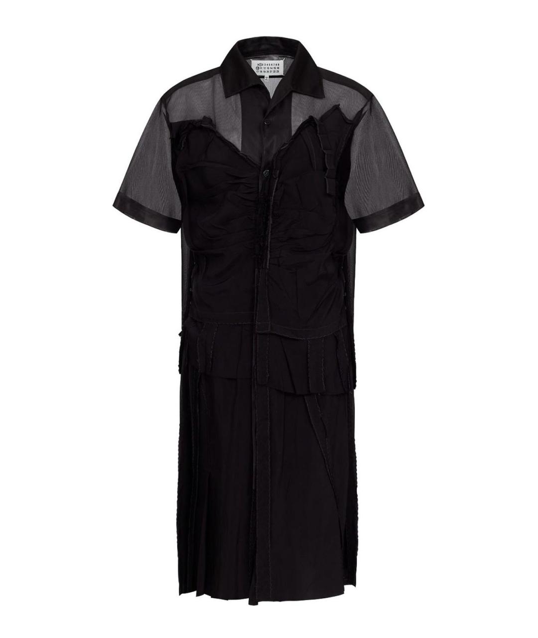MAISON MARGIELA Черная полиэстеровая футболка, фото 1