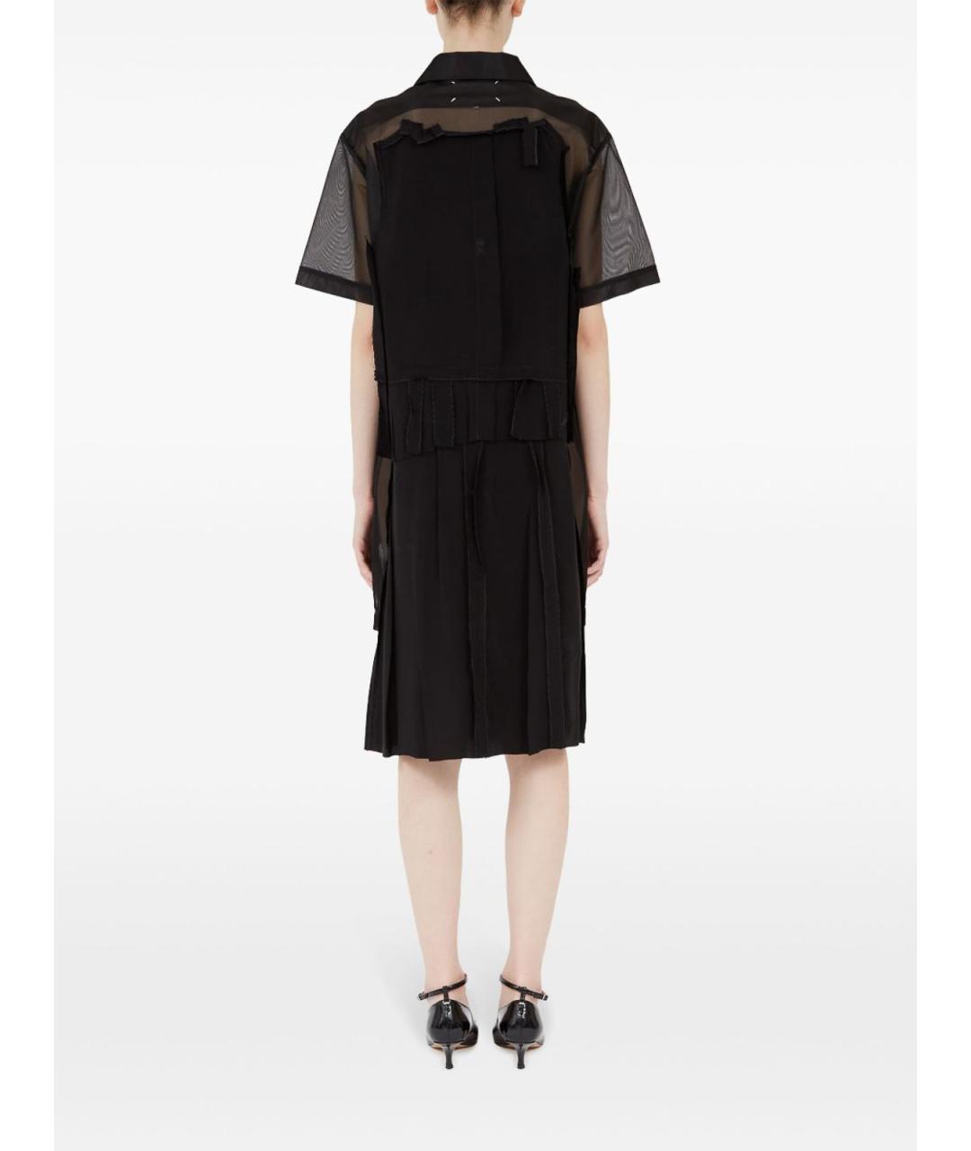 MAISON MARGIELA Черная полиэстеровая футболка, фото 2