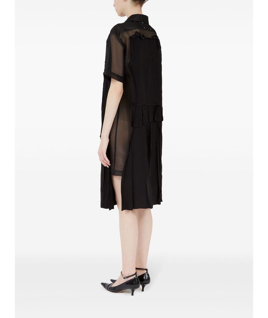 MAISON MARGIELA Черная полиэстеровая футболка, фото 4