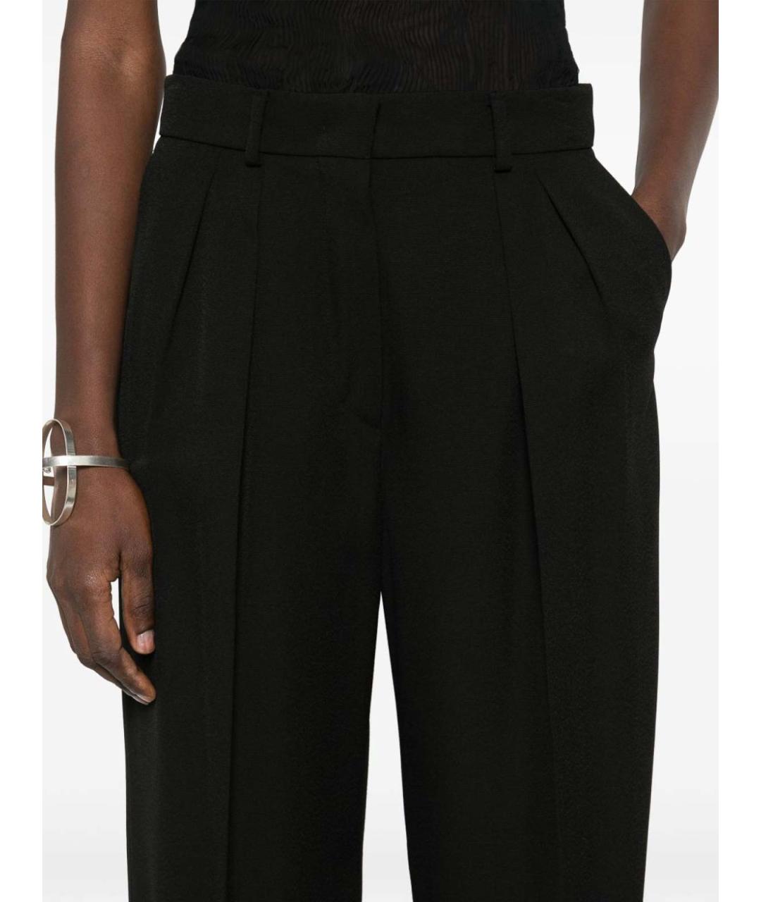 SPORTMAX Черные полиамидовые брюки широкие, фото 2