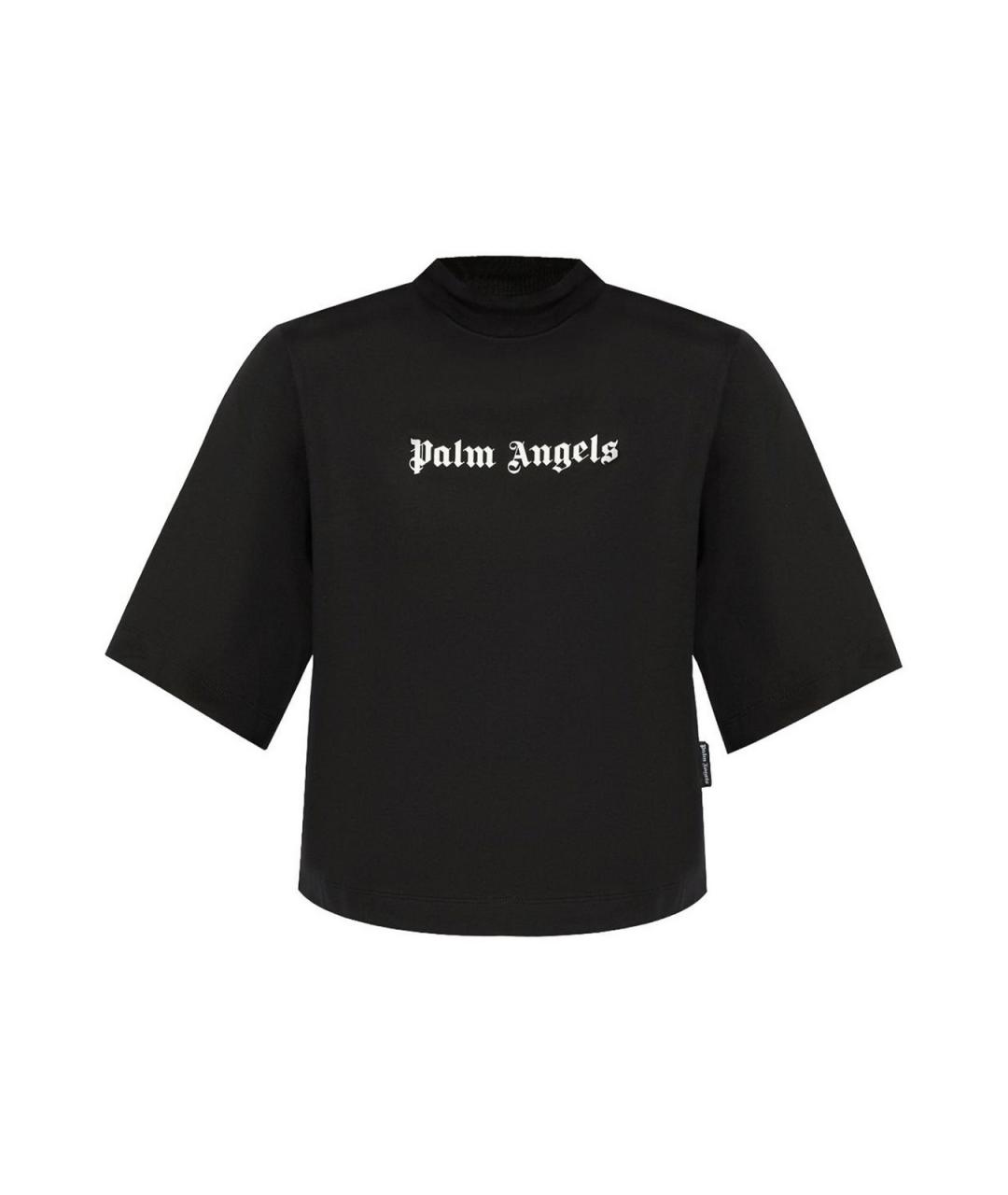 PALM ANGELS Черная хлопковая футболка, фото 1