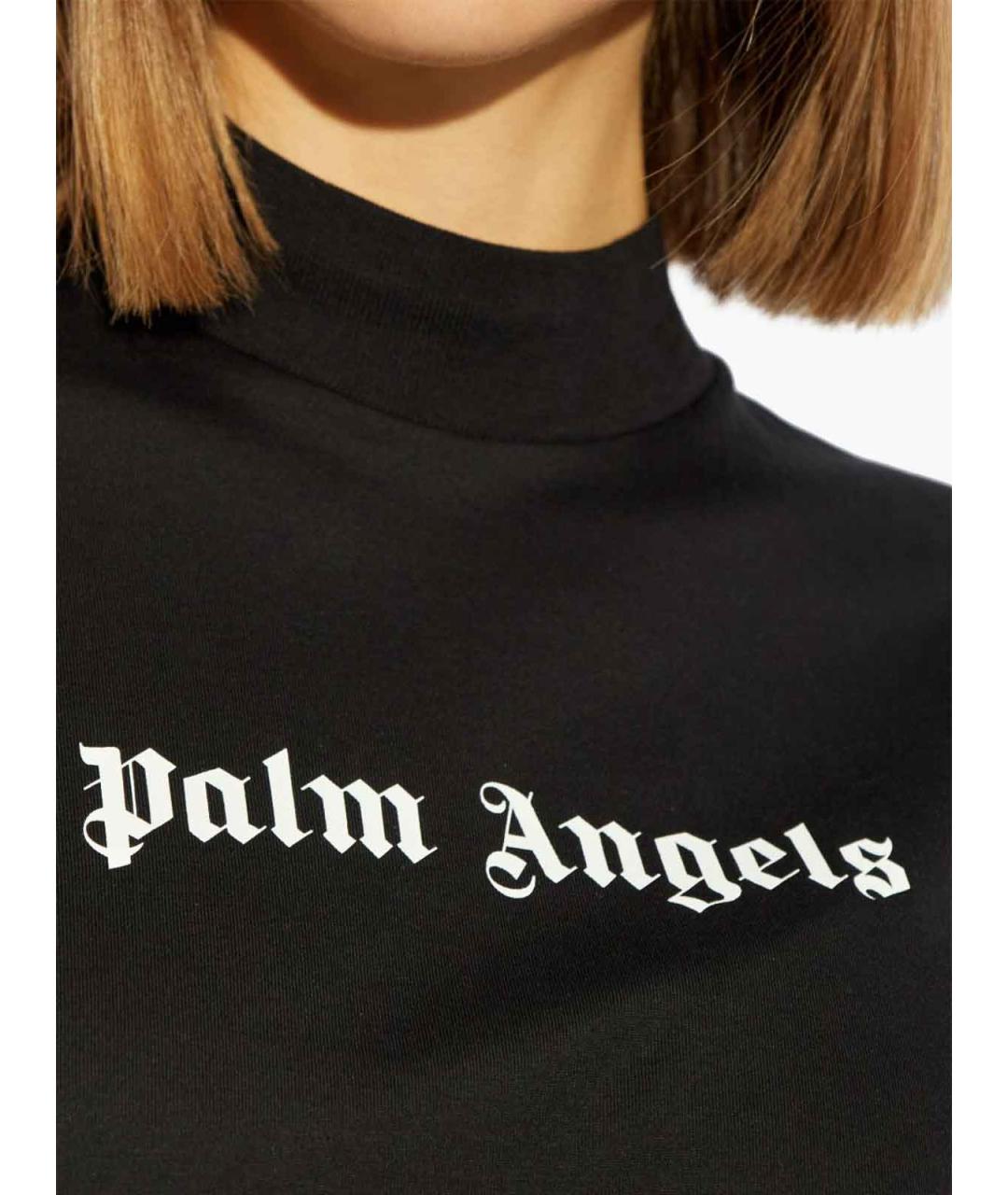 PALM ANGELS Черная хлопковая футболка, фото 4