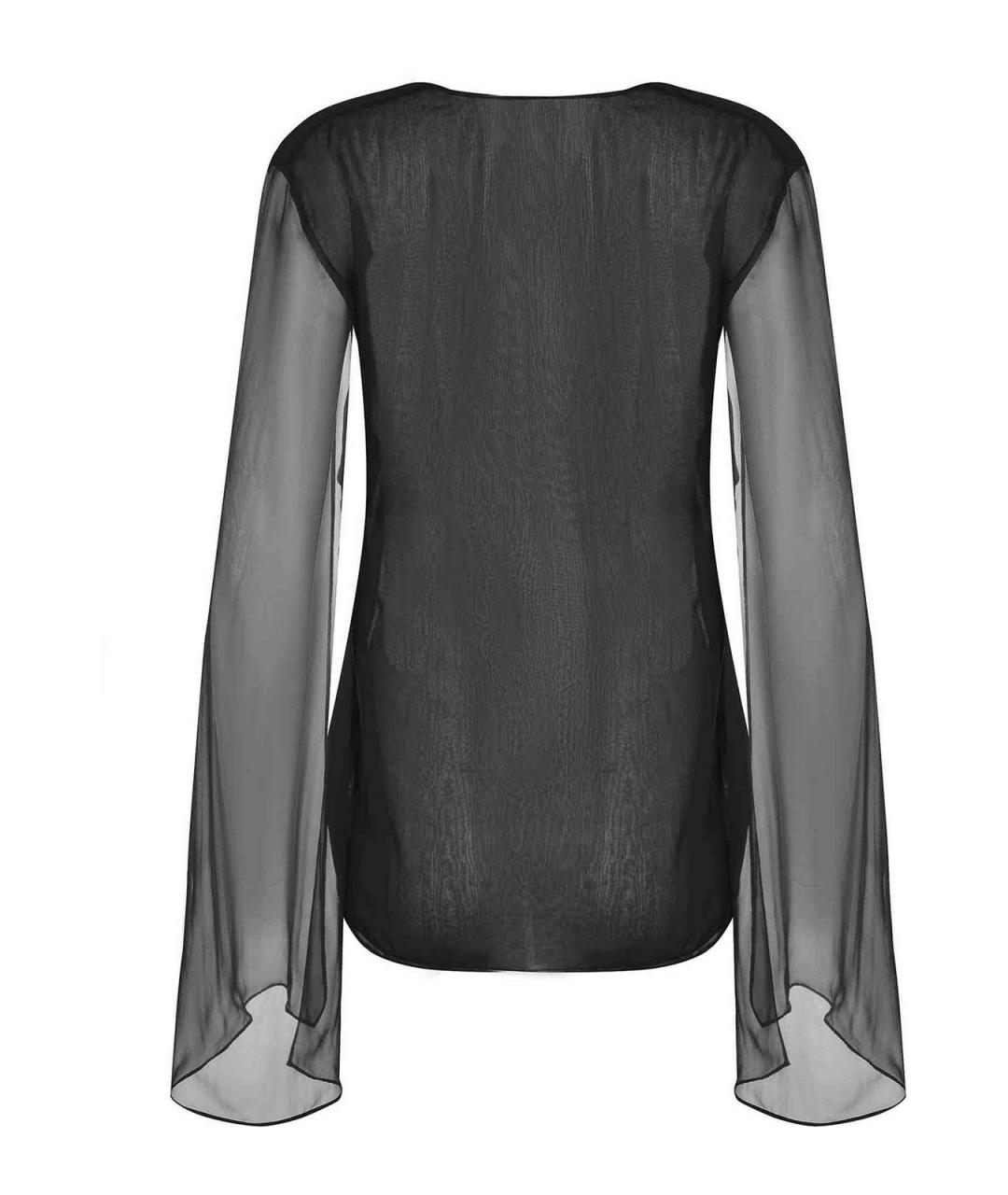ALBERTA FERRETTI Черная шелковая блузы, фото 3