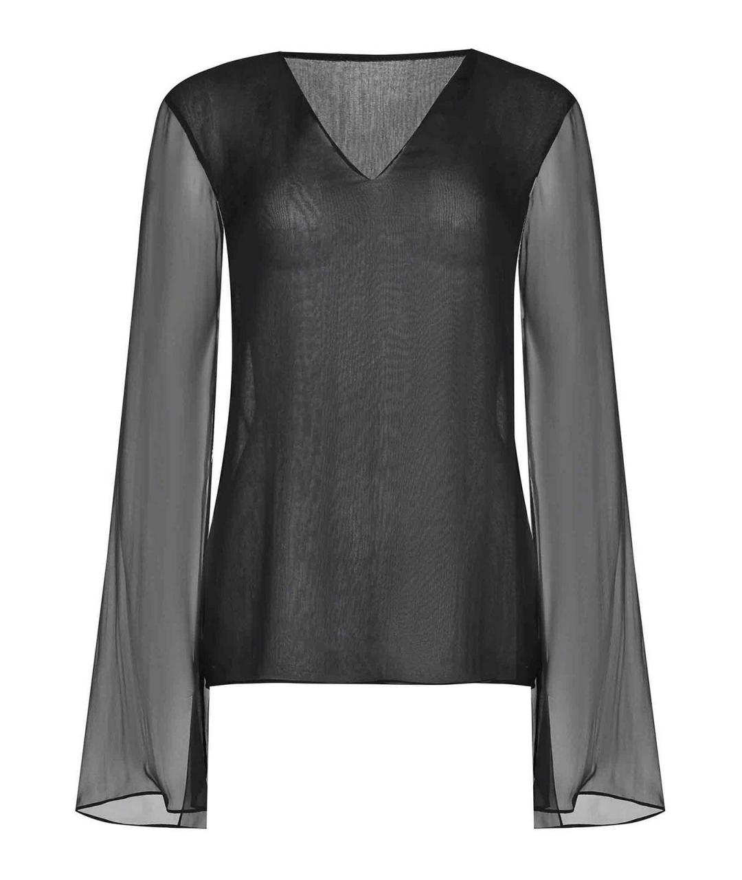 ALBERTA FERRETTI Черная шелковая блузы, фото 1
