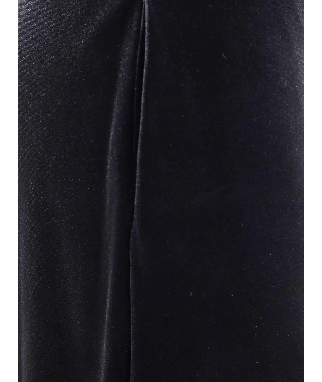 EMPORIO ARMANI Черные бархатные брюки широкие, фото 3
