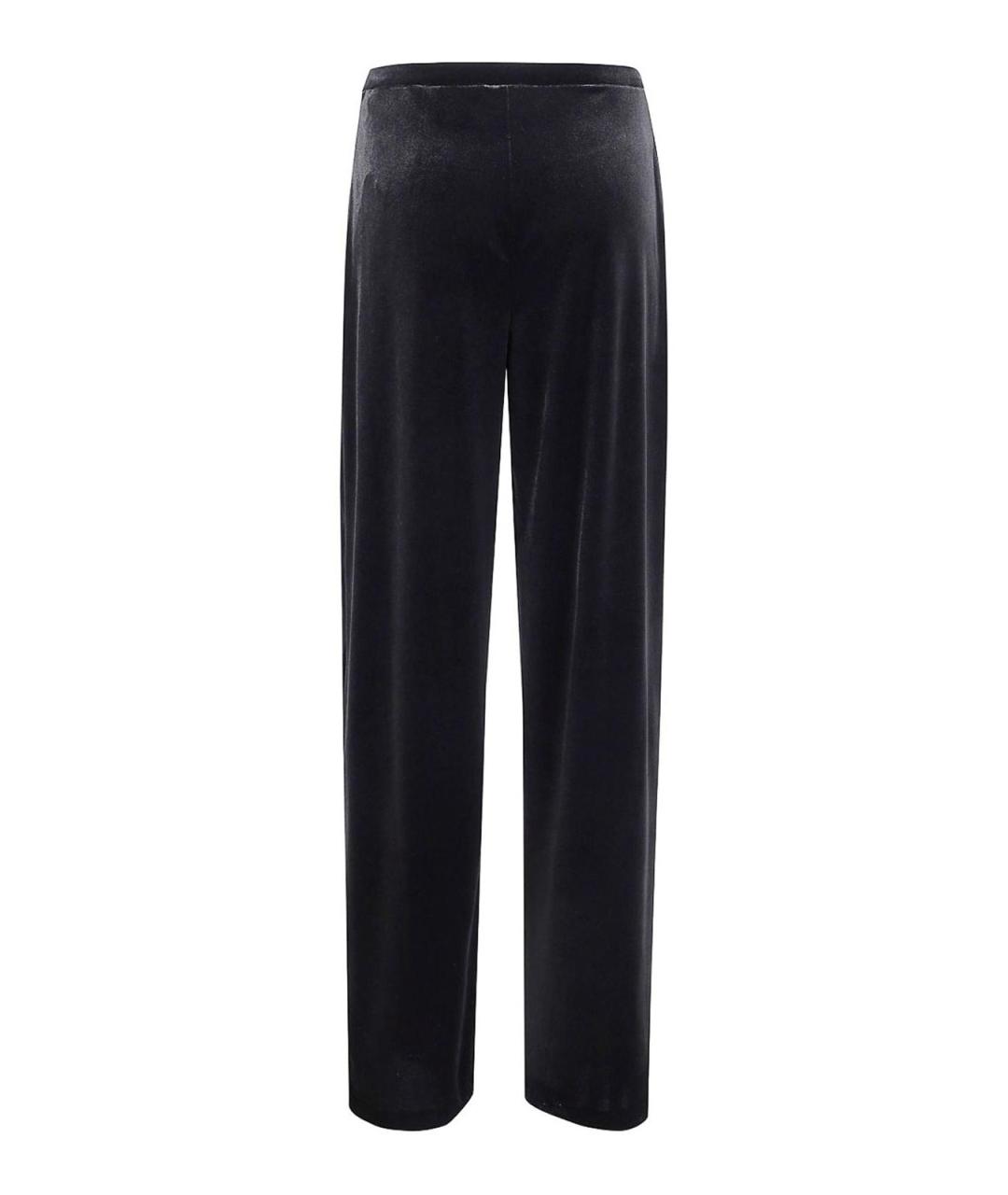EMPORIO ARMANI Черные бархатные брюки широкие, фото 2