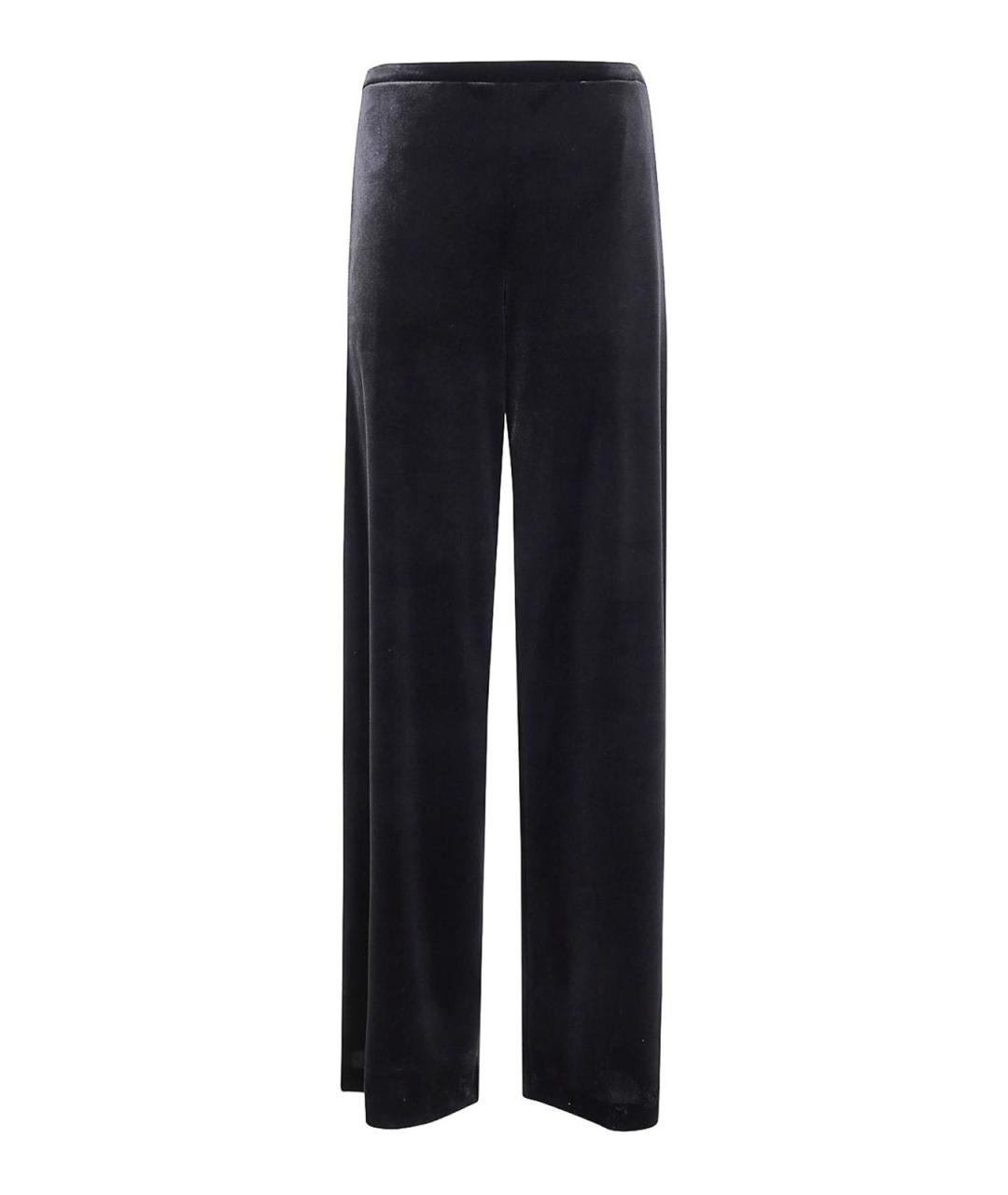 EMPORIO ARMANI Черные бархатные брюки широкие, фото 1