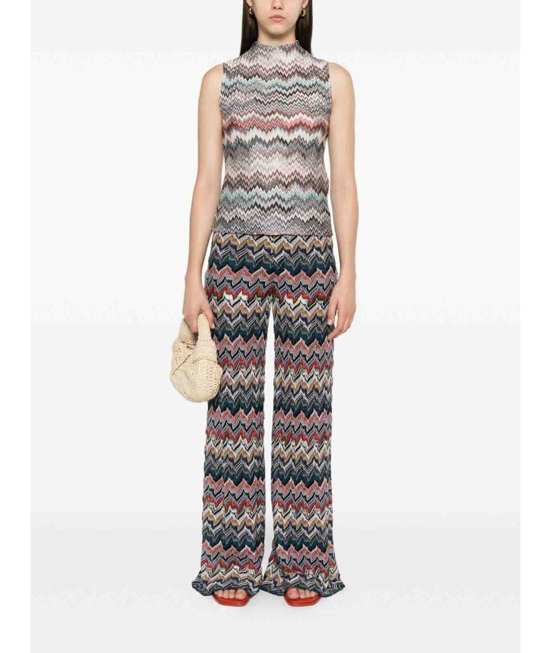 MISSONI Мульти шерстяные брюки широкие, фото 2
