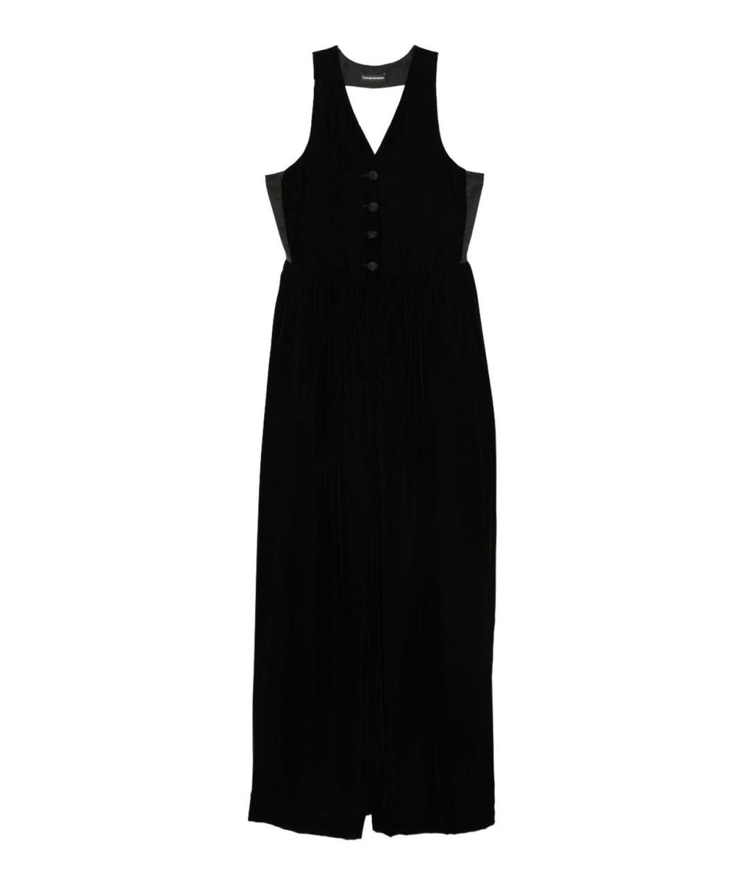 EMPORIO ARMANI Черное вискозное повседневное платье, фото 1