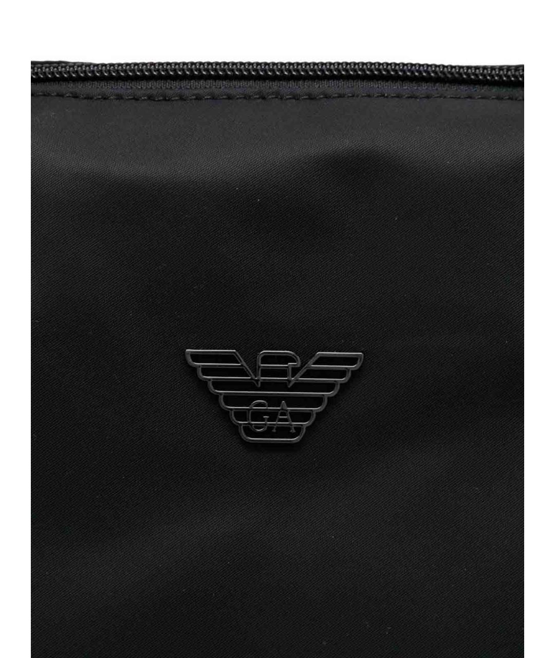 EMPORIO ARMANI Черная синтетическая сумка тоут, фото 5