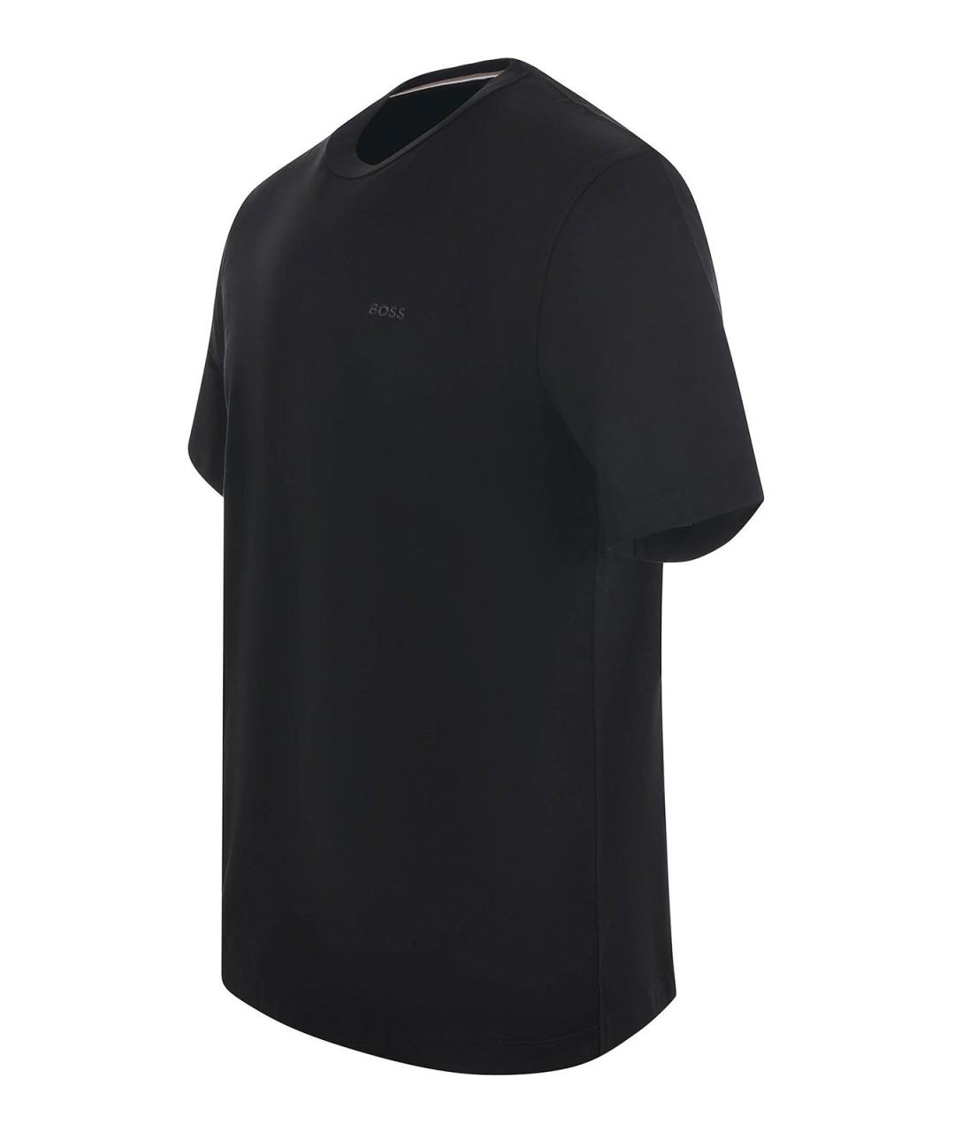 HUGO BOSS Черная хлопковая футболка, фото 2