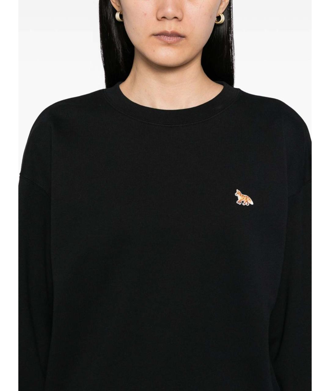 MAISON KITSUNE Черный хлопковый джемпер / свитер, фото 4