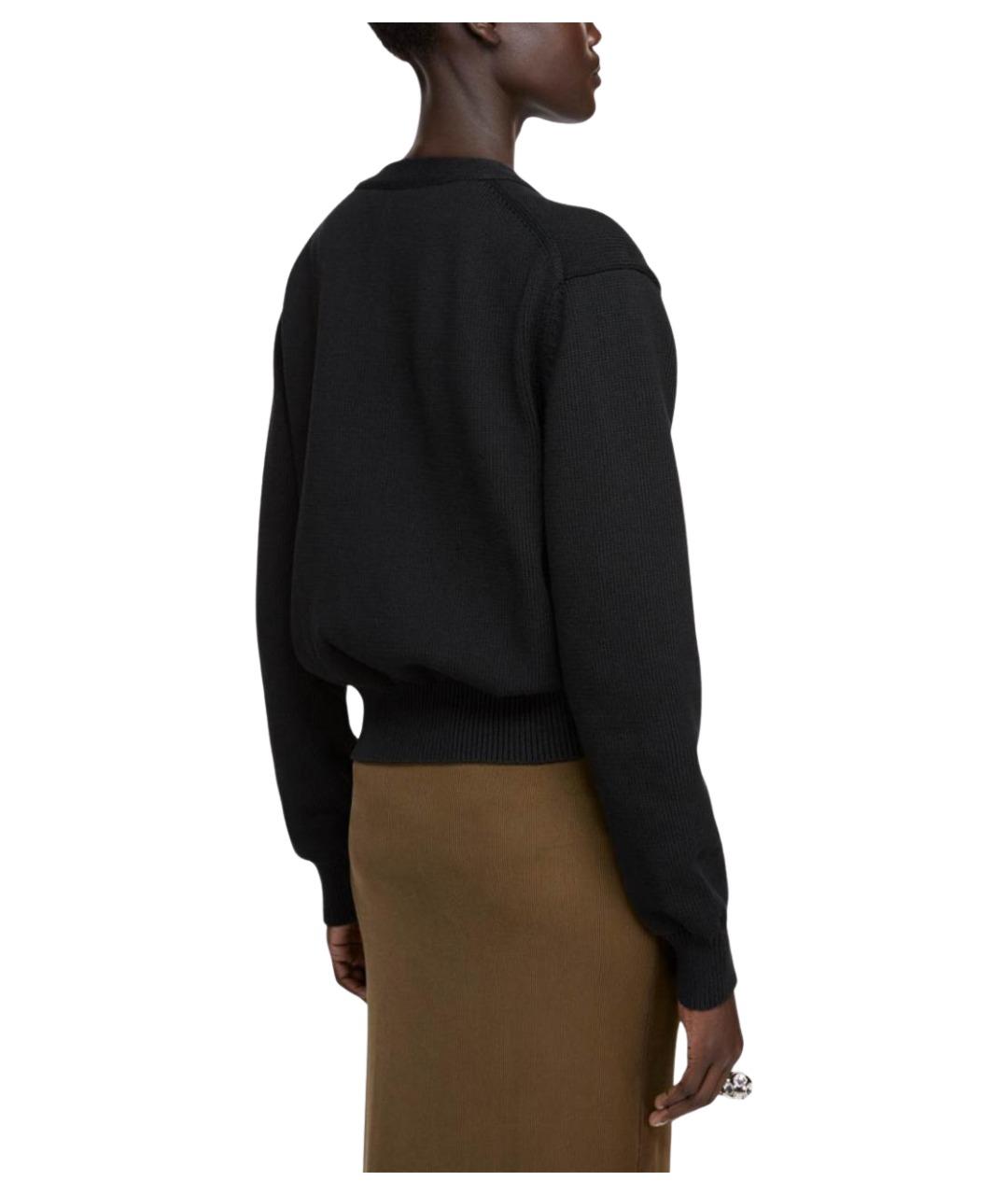 ACNE STUDIOS Черный хлопковый кардиган, фото 6