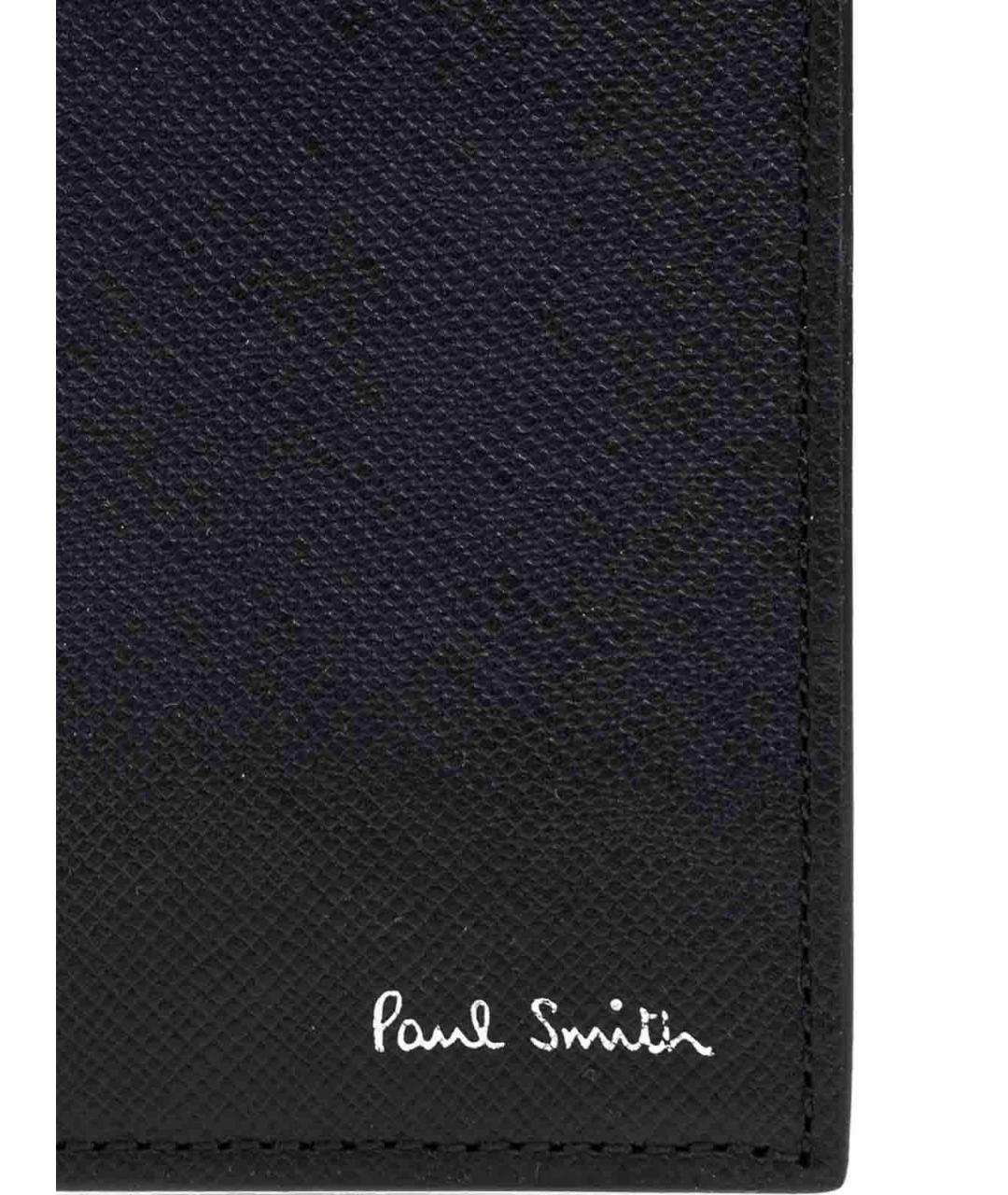 PAUL SMITH Черный кожаный кошелек, фото 3