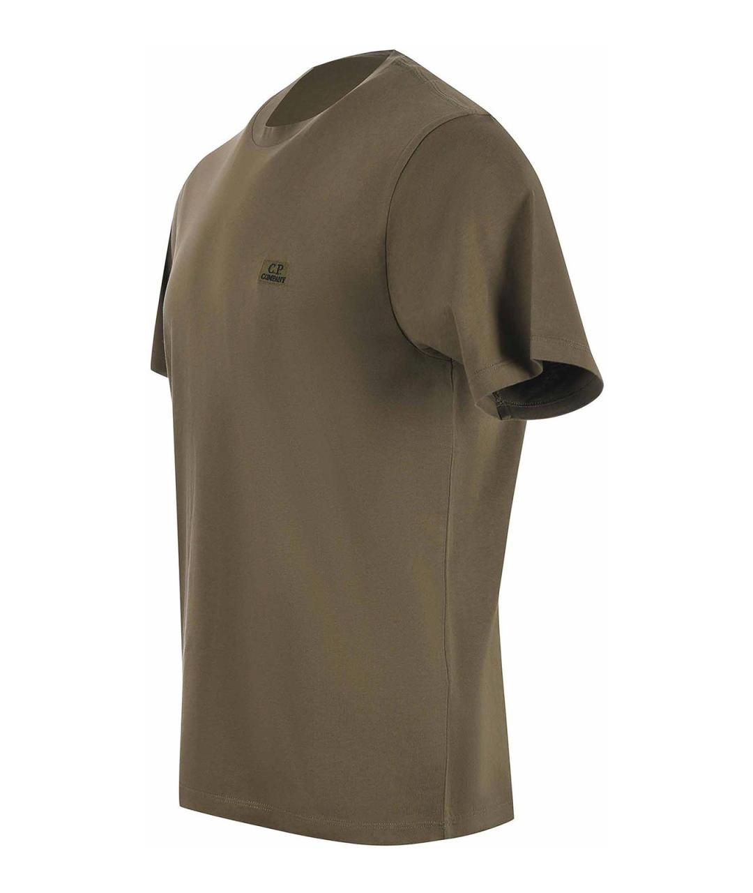 CP COMPANY Зеленая хлопковая футболка, фото 2