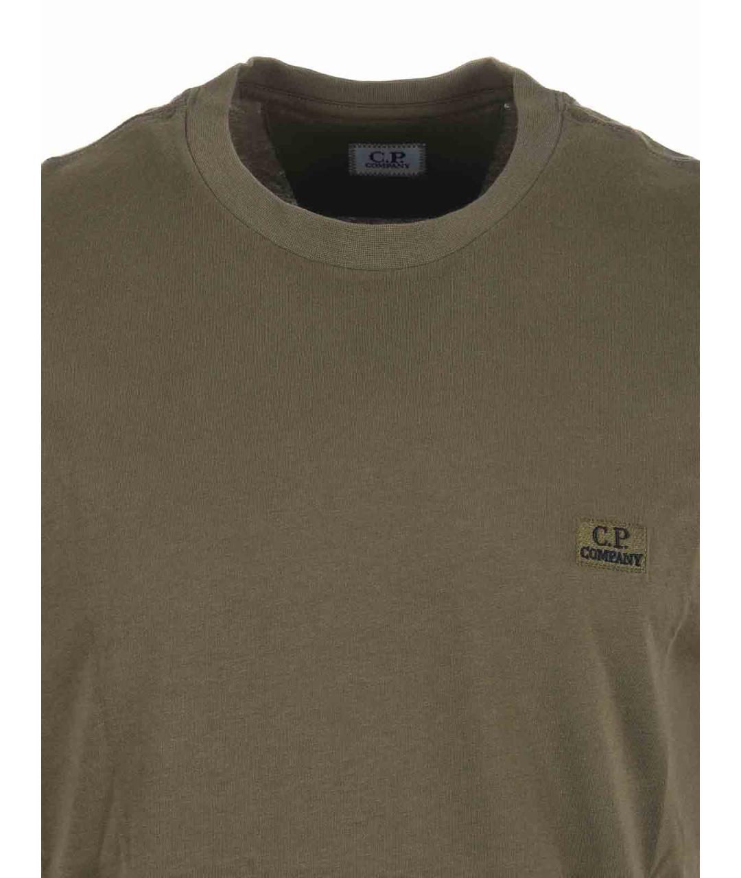 CP COMPANY Зеленая хлопковая футболка, фото 4