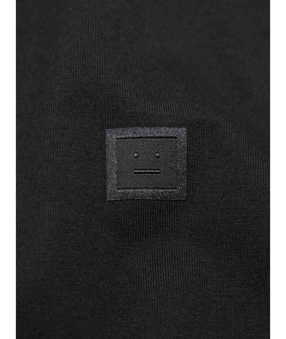 ACNE STUDIOS Черная хлопковая футболка, фото 2