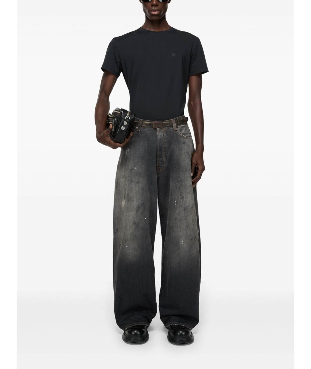 ACNE STUDIOS Черная хлопковая футболка, фото 6
