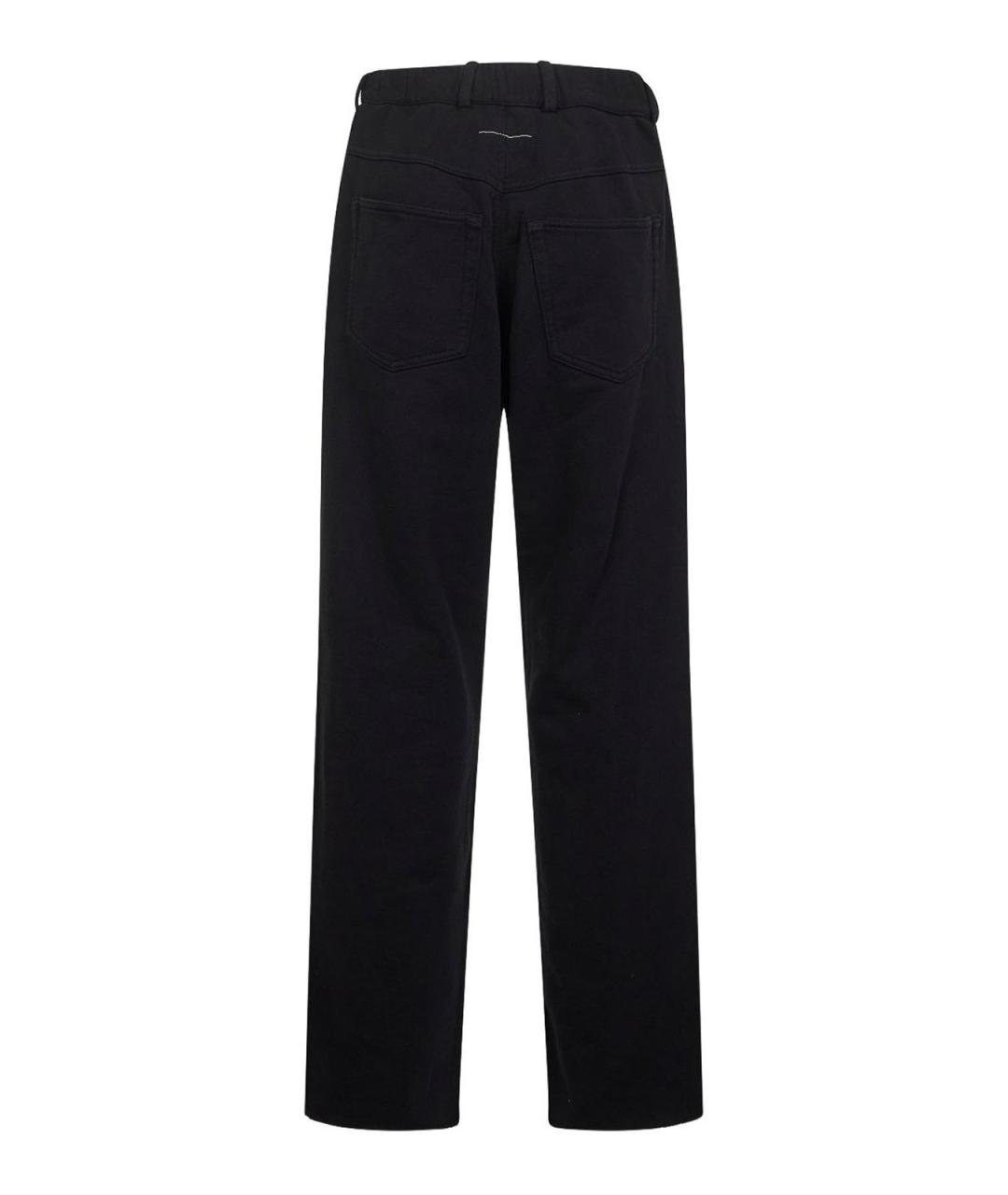 MM6 MAISON MARGIELA Черные хлопковые брюки широкие, фото 2
