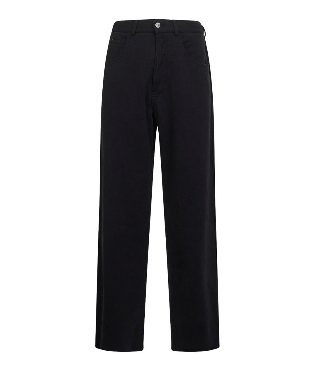 MM6 MAISON MARGIELA Черные хлопковые брюки широкие, фото 1