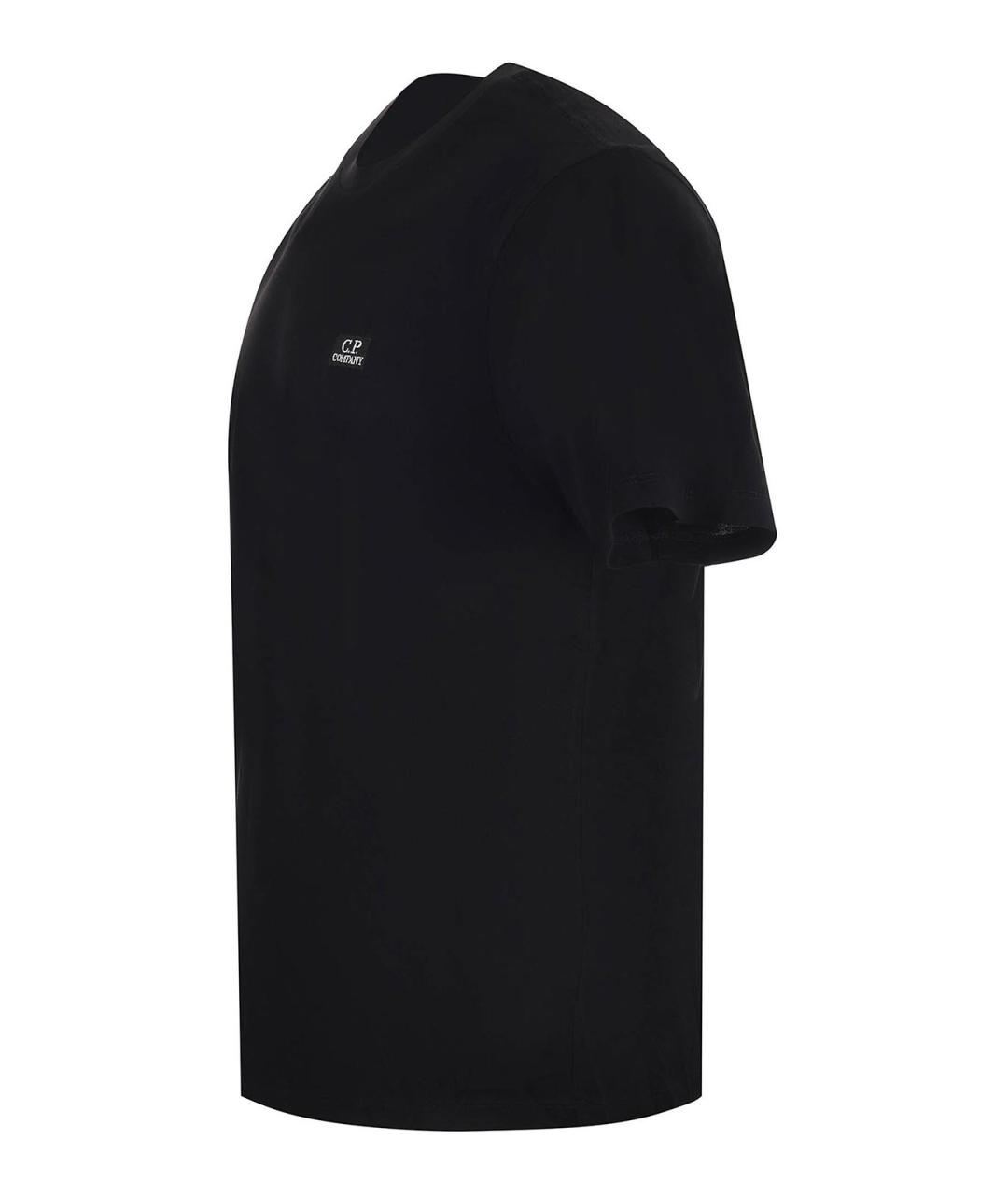 CP COMPANY Черная хлопковая футболка, фото 2