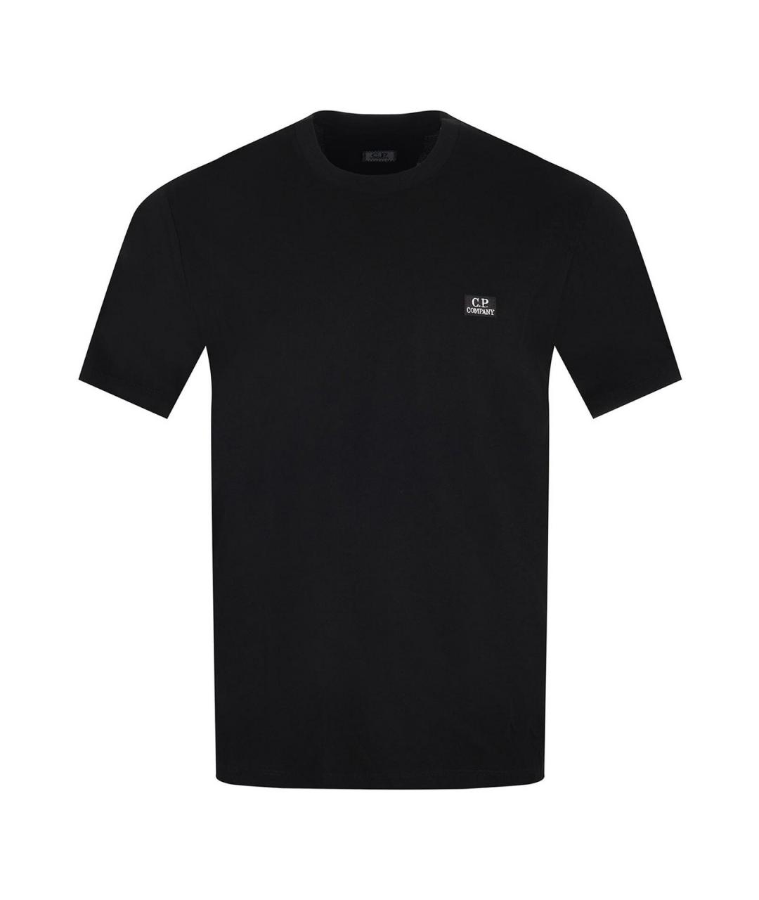 CP COMPANY Черная хлопковая футболка, фото 1
