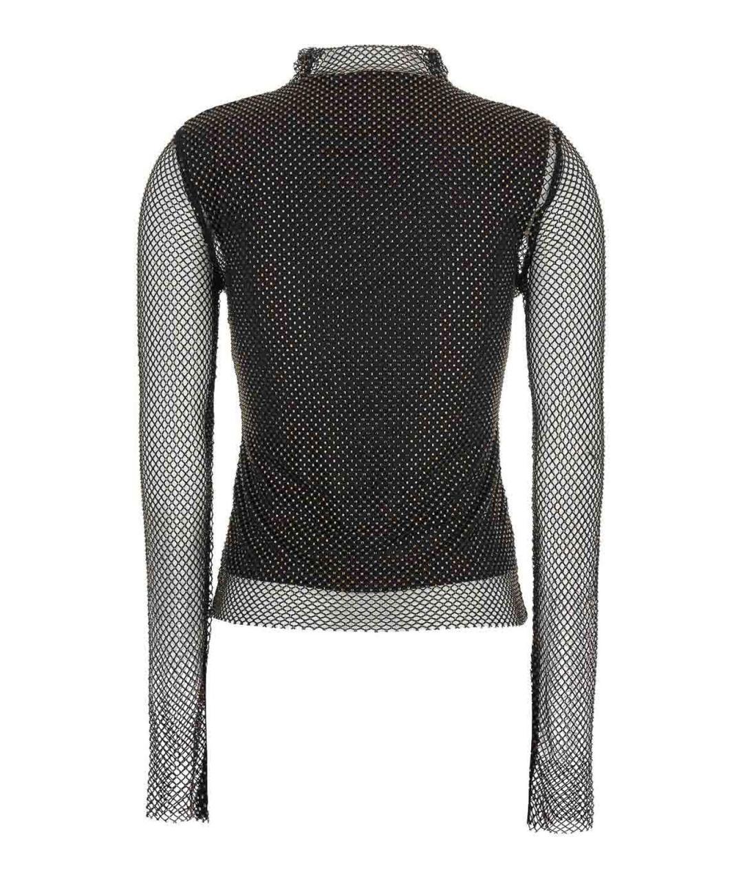 SPORTMAX Черная полиэстеровая майка, фото 2