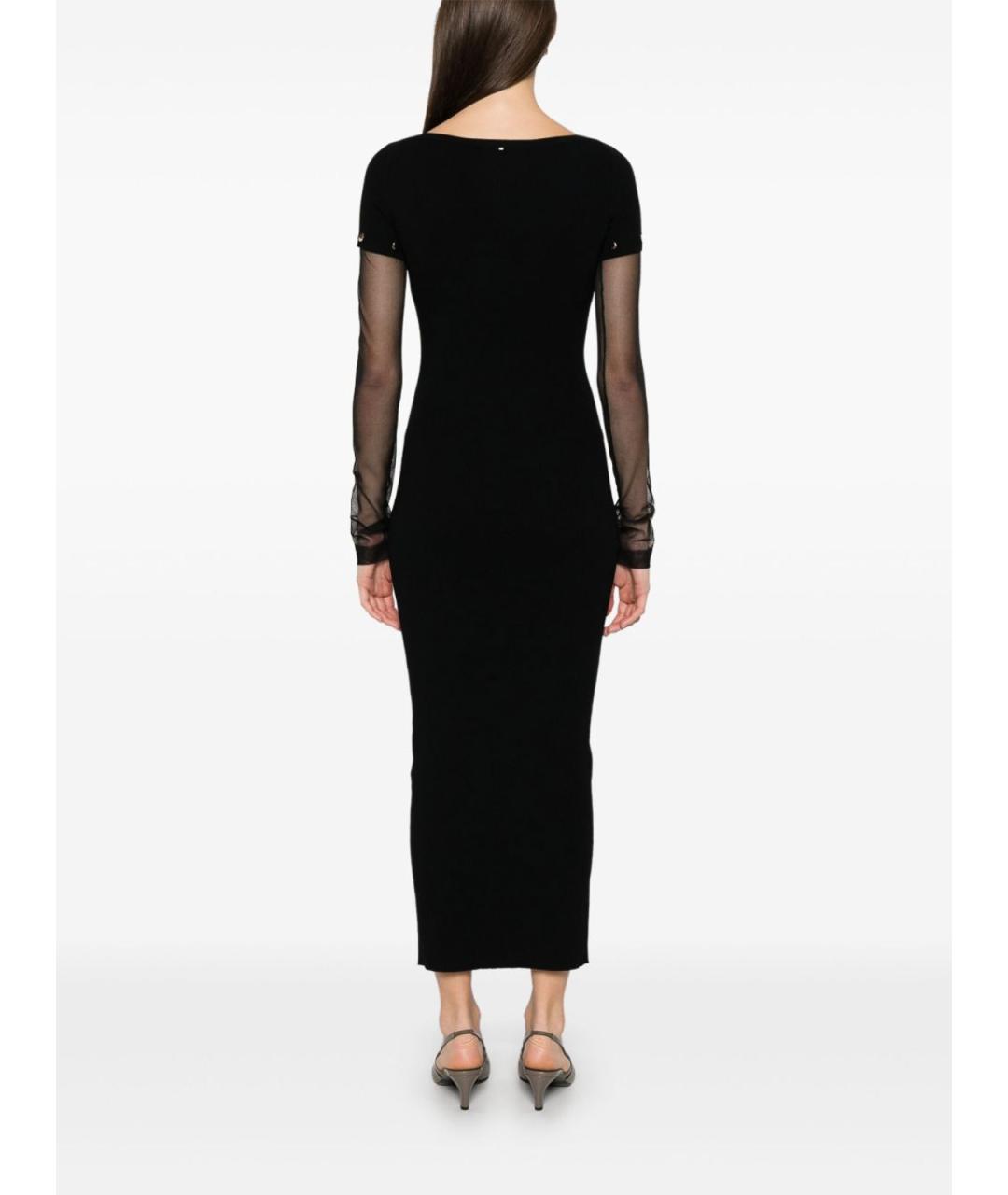 SPORTMAX Черное полиэстеровое платье, фото 6