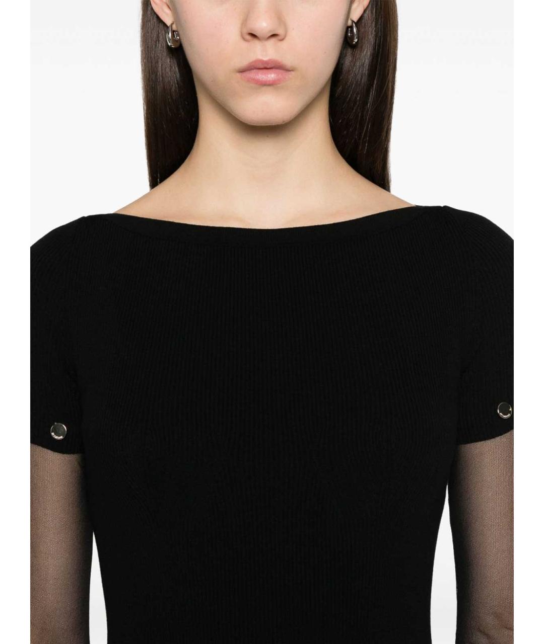 SPORTMAX Черное полиэстеровое платье, фото 3