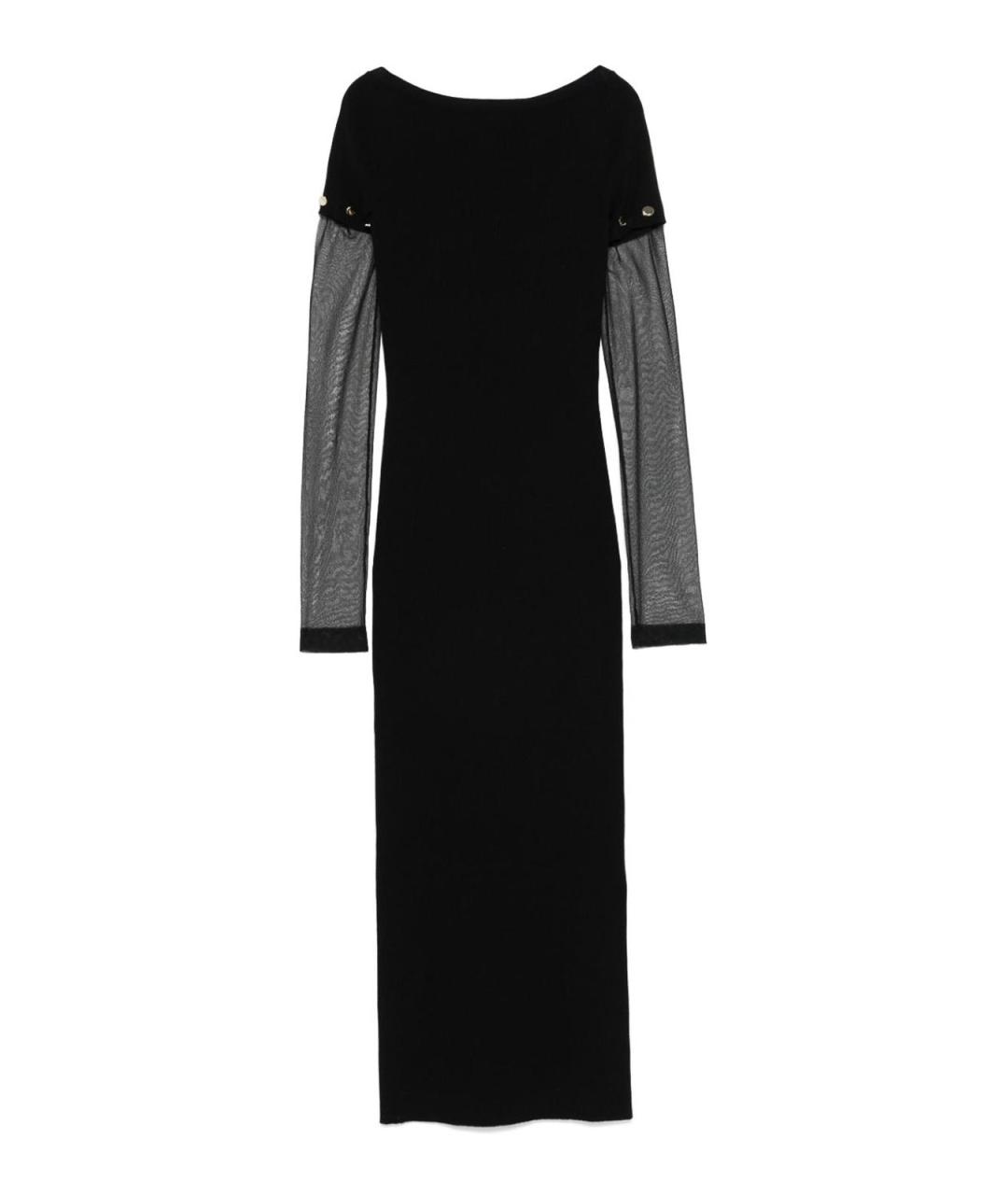 SPORTMAX Черное полиэстеровое платье, фото 1