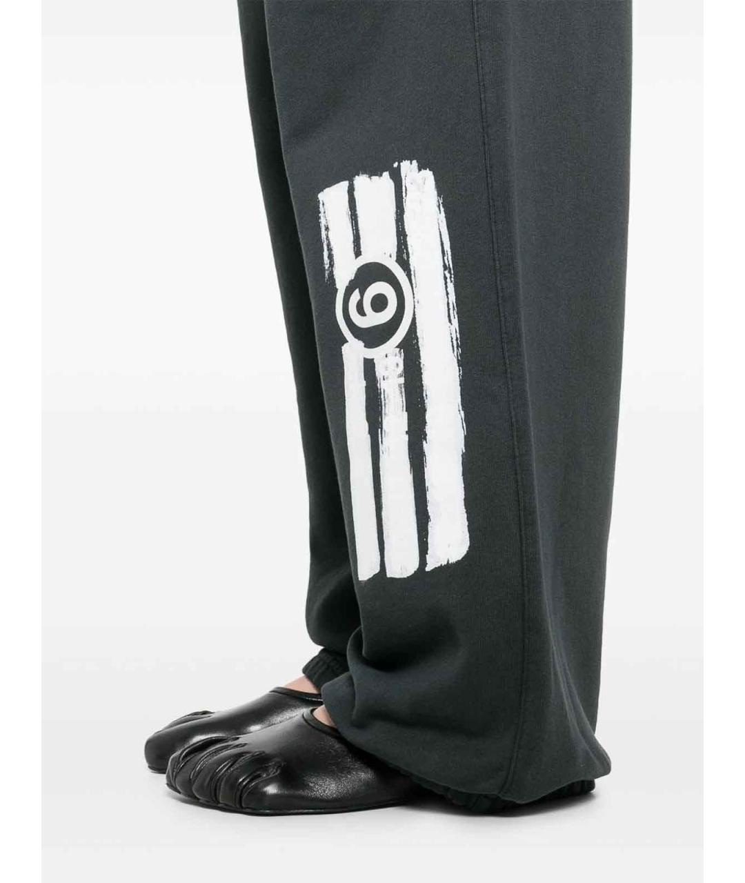 MM6 MAISON MARGIELA Черные хлопковые спортивные брюки и шорты, фото 3