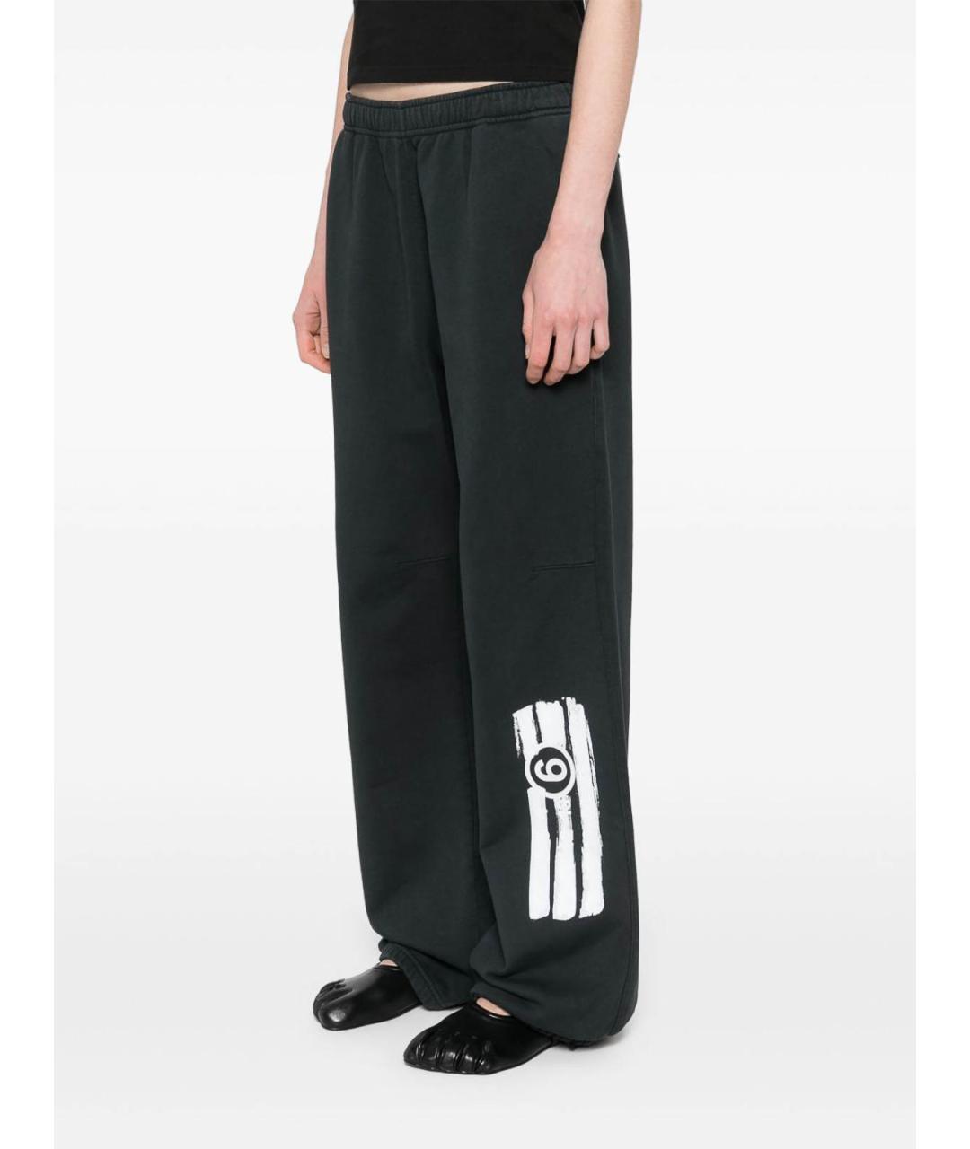 MM6 MAISON MARGIELA Черные хлопковые спортивные брюки и шорты, фото 4