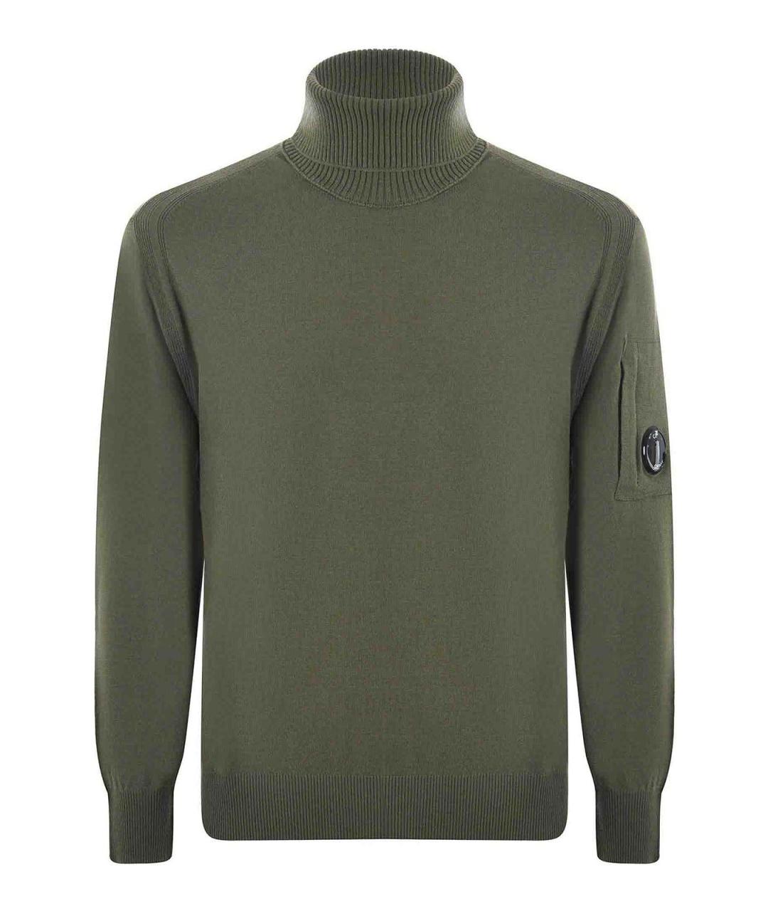 CP COMPANY Зеленая шерстяная водолазка, фото 1