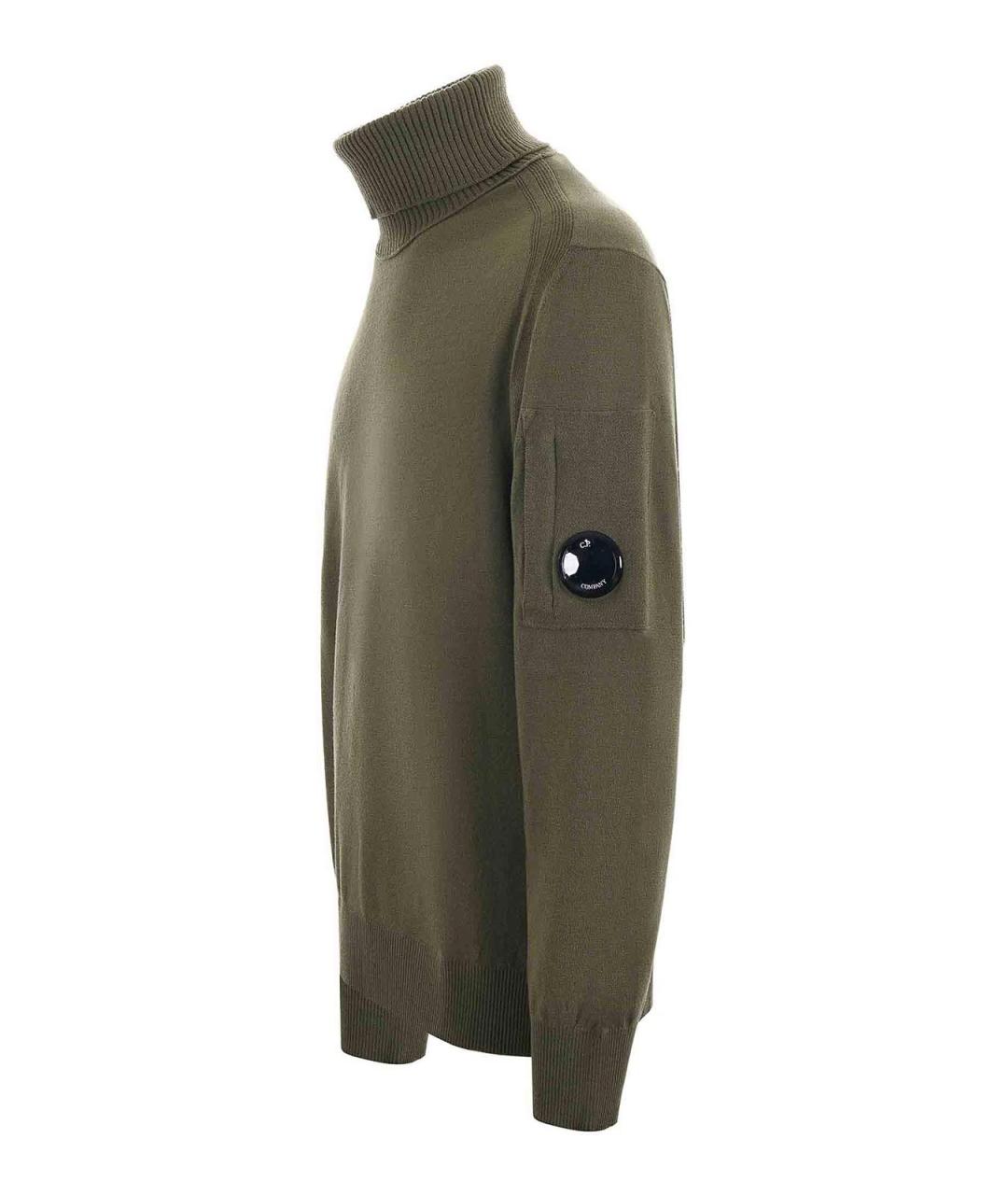 CP COMPANY Зеленая шерстяная водолазка, фото 2