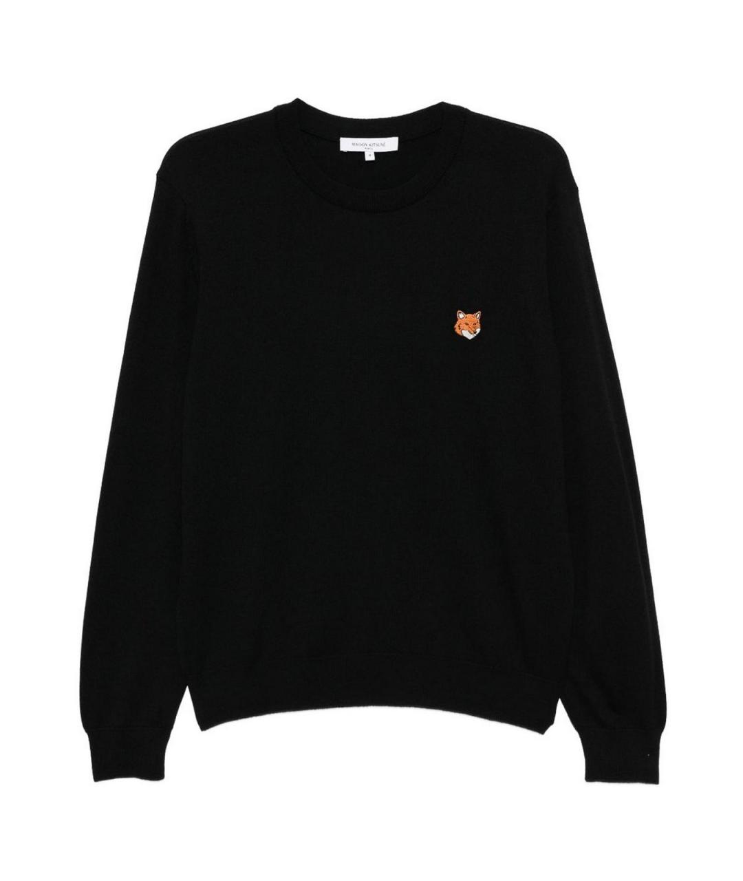 MAISON KITSUNE Черный шерстяной джемпер / свитер, фото 1