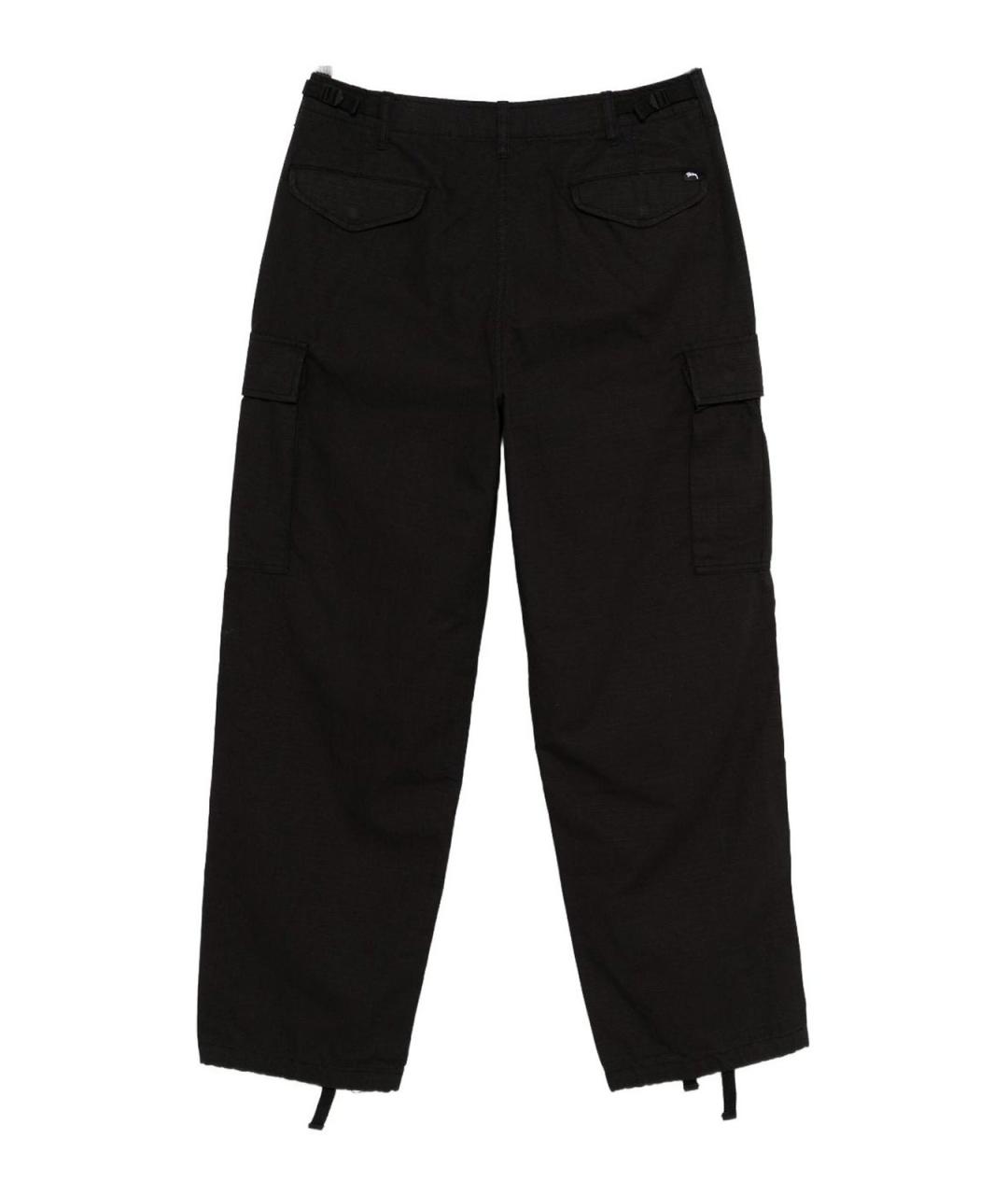 STUSSY Черные хлопковые повседневные брюки, фото 2