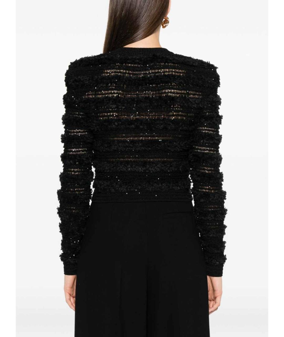 BALMAIN Черный хлопковый кардиган, фото 4