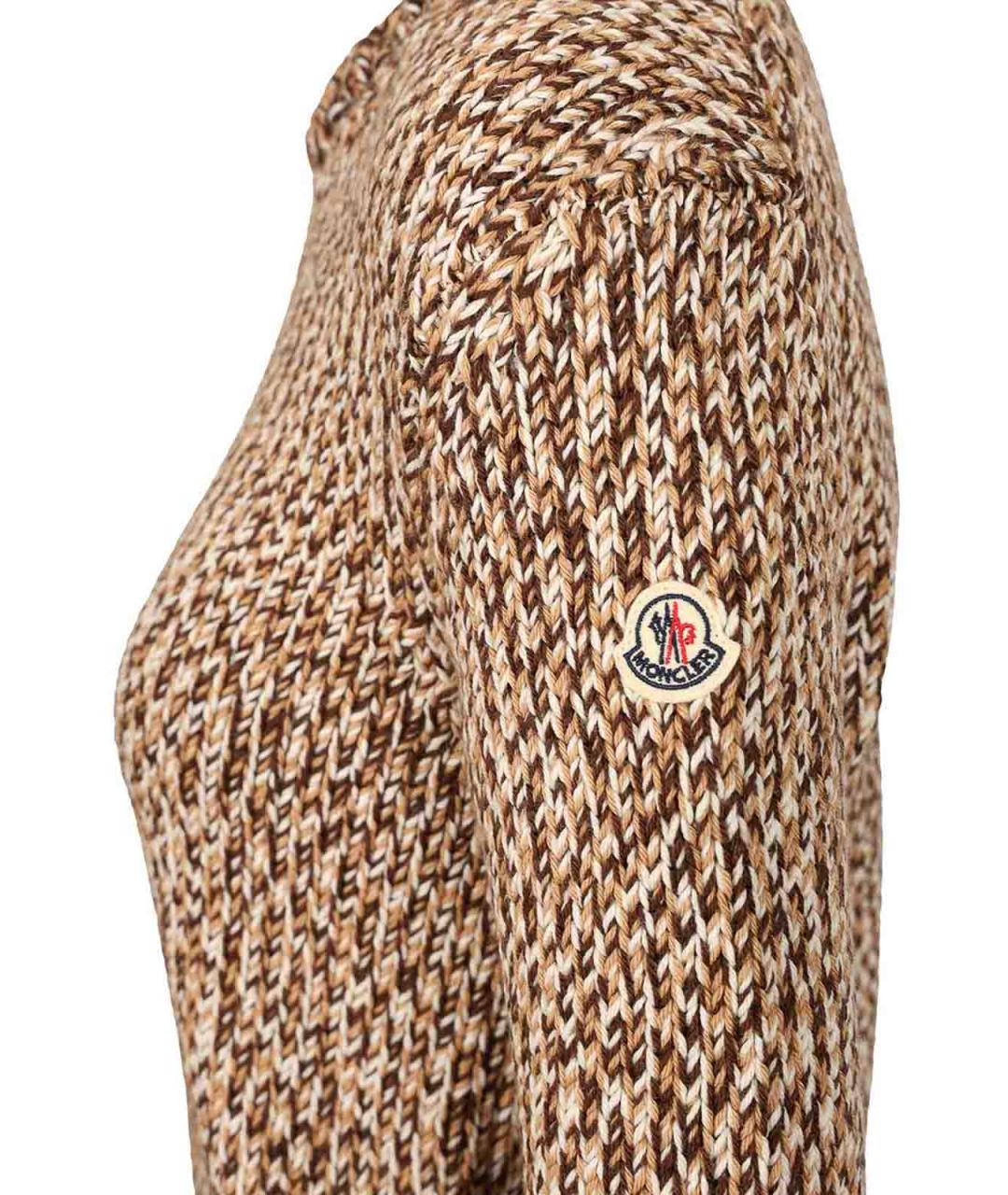 MONCLER Бежевый шерстяной джемпер / свитер, фото 5