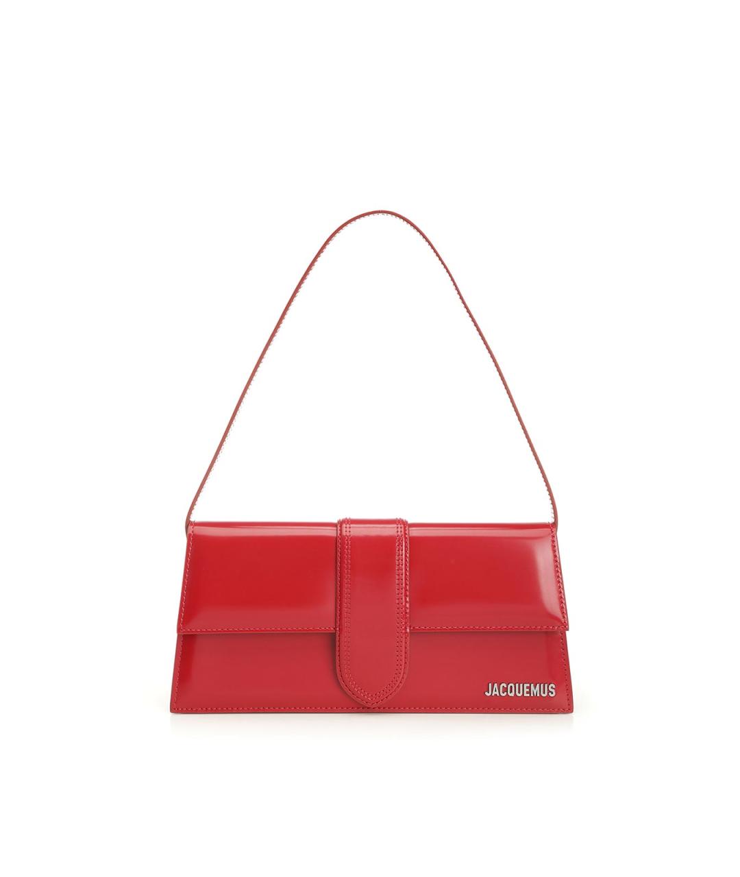 JACQUEMUS Красная кожаная сумка через плечо, фото 1