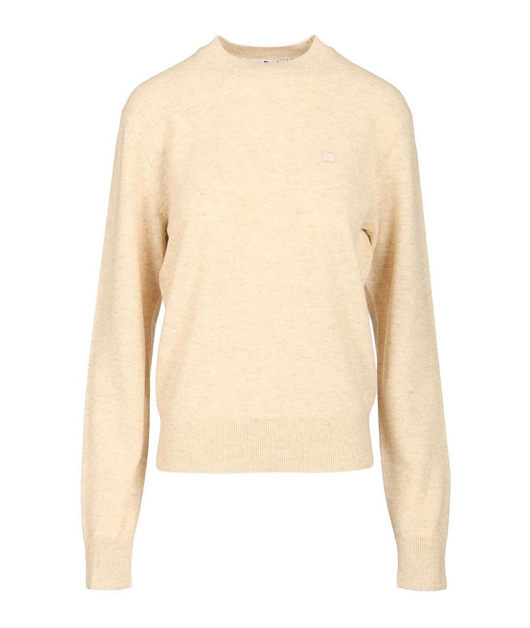 ACNE STUDIOS Бежевый шерстяной джемпер / свитер, фото 1
