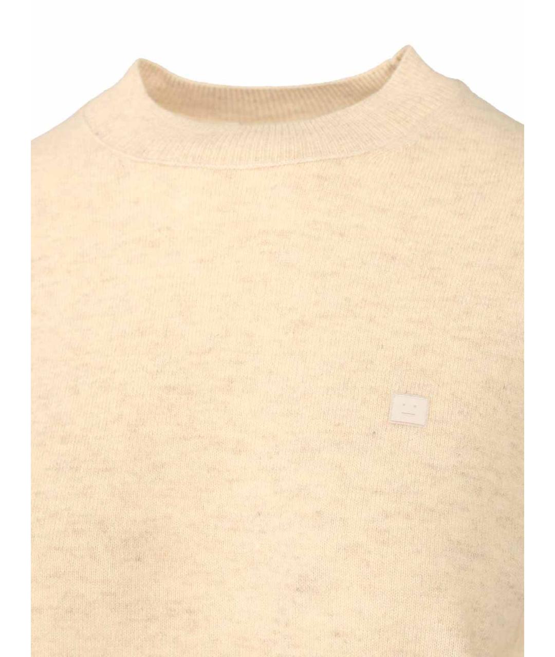ACNE STUDIOS Бежевый шерстяной джемпер / свитер, фото 4