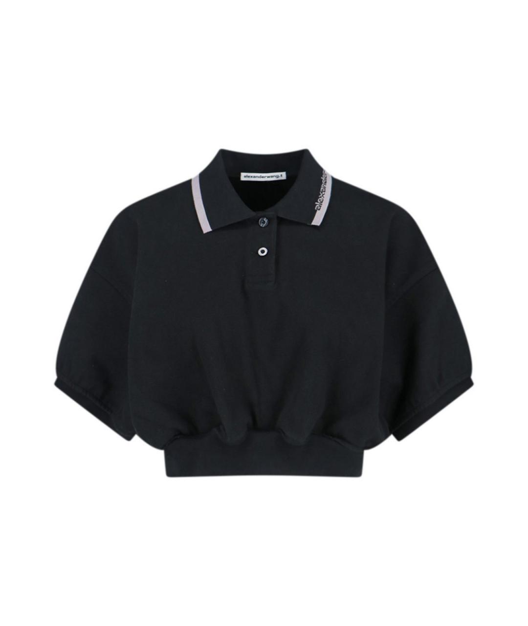 ALEXANDER WANG Черная хлопковая футболка, фото 1