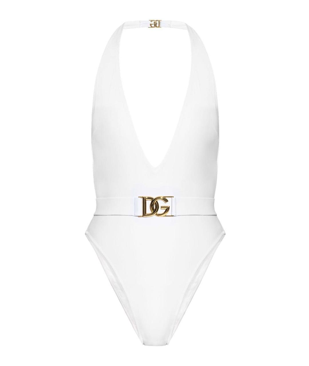 DOLCE&GABBANA Белый полиамидовый купальник, фото 1