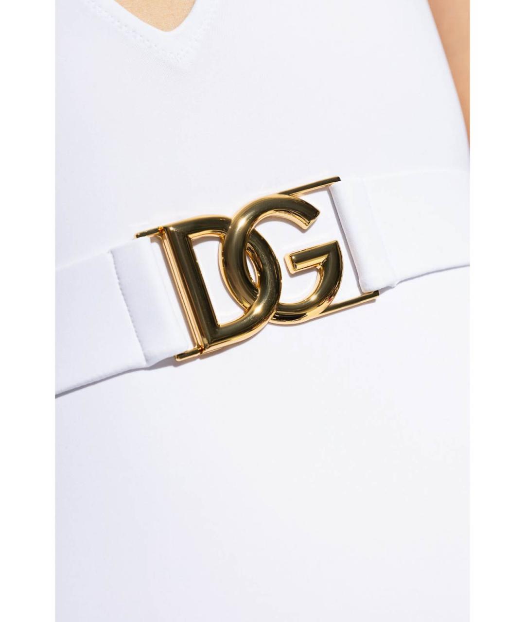 DOLCE&GABBANA Белый полиамидовый купальник, фото 4
