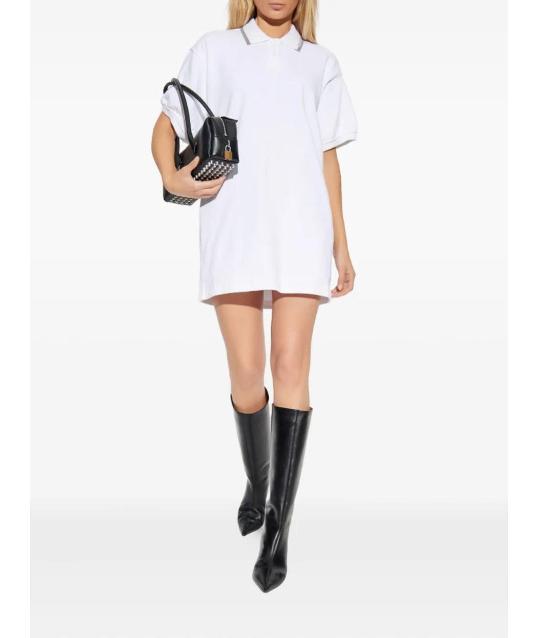 ALEXANDER WANG Белое хлопковое повседневное платье, фото 5