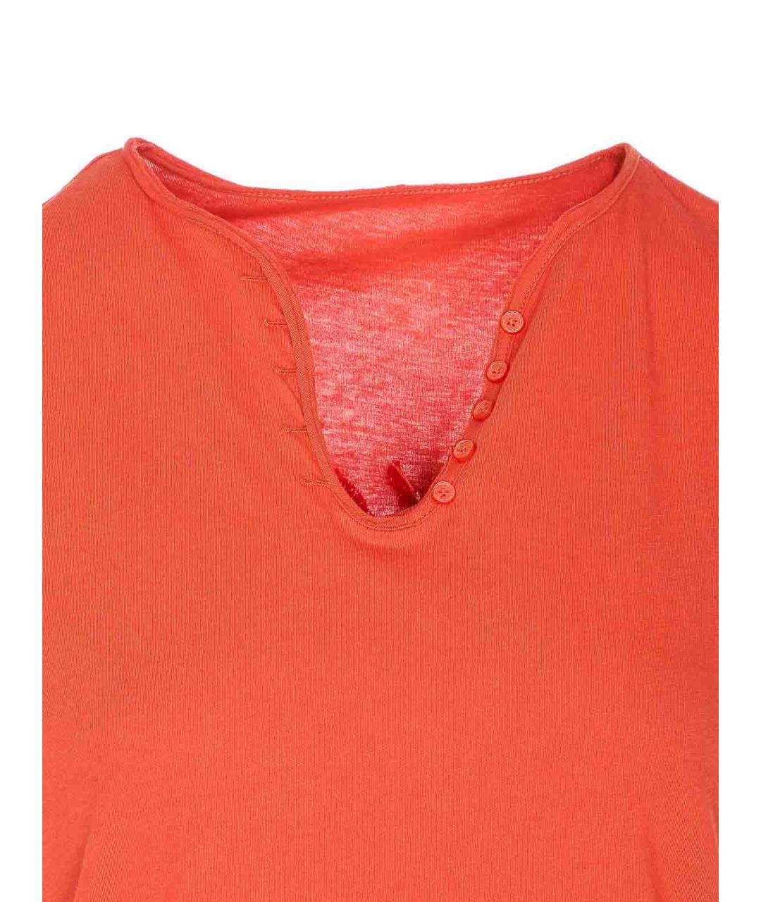 ZADIG & VOLTAIRE Оранжевая хлопковая футболка, фото 4