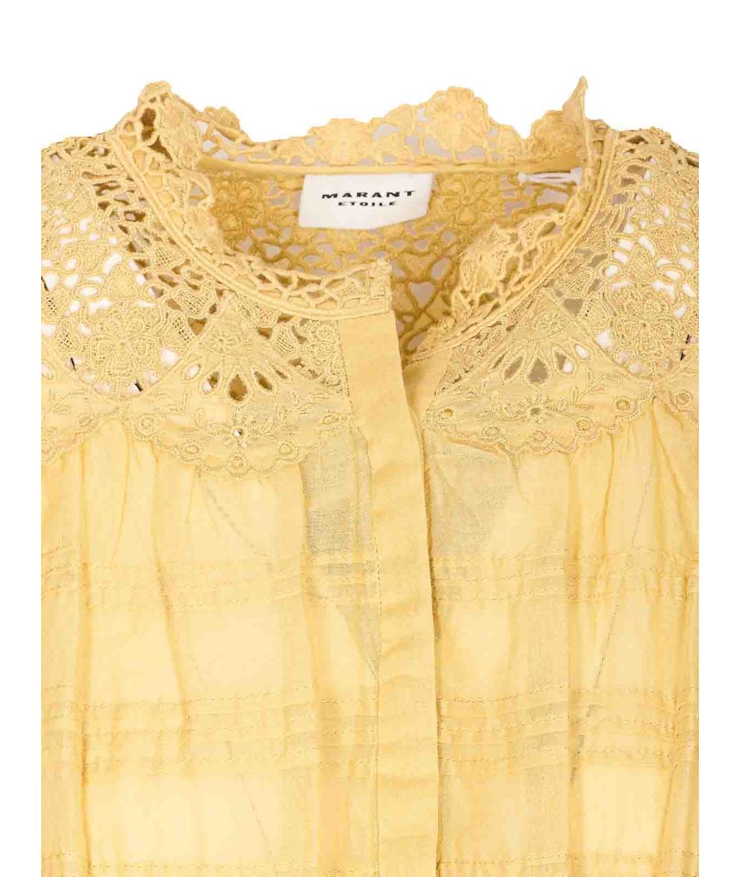 ISABEL MARANT Желтая хлопковая рубашка, фото 4