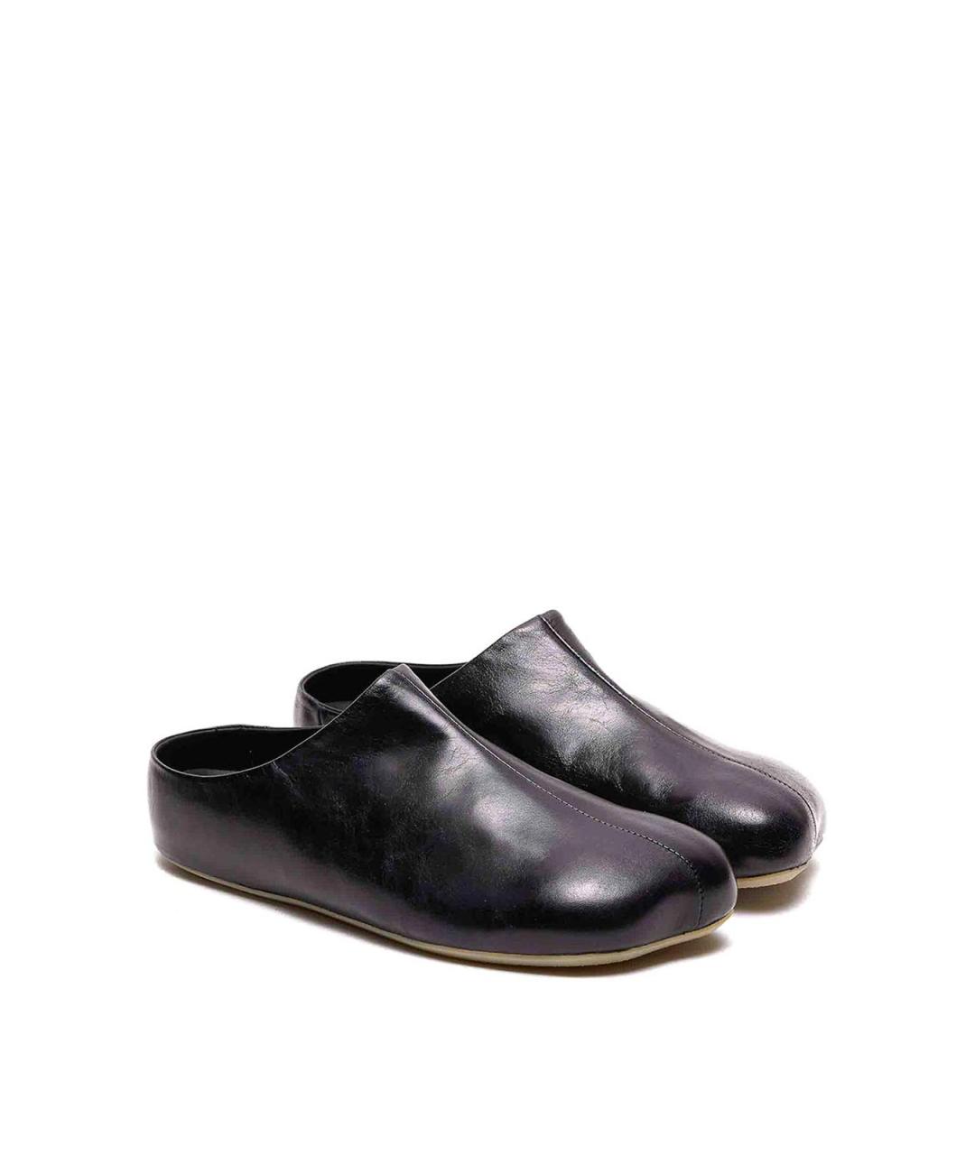 MM6 MAISON MARGIELA Черные кожаные сандалии, фото 4