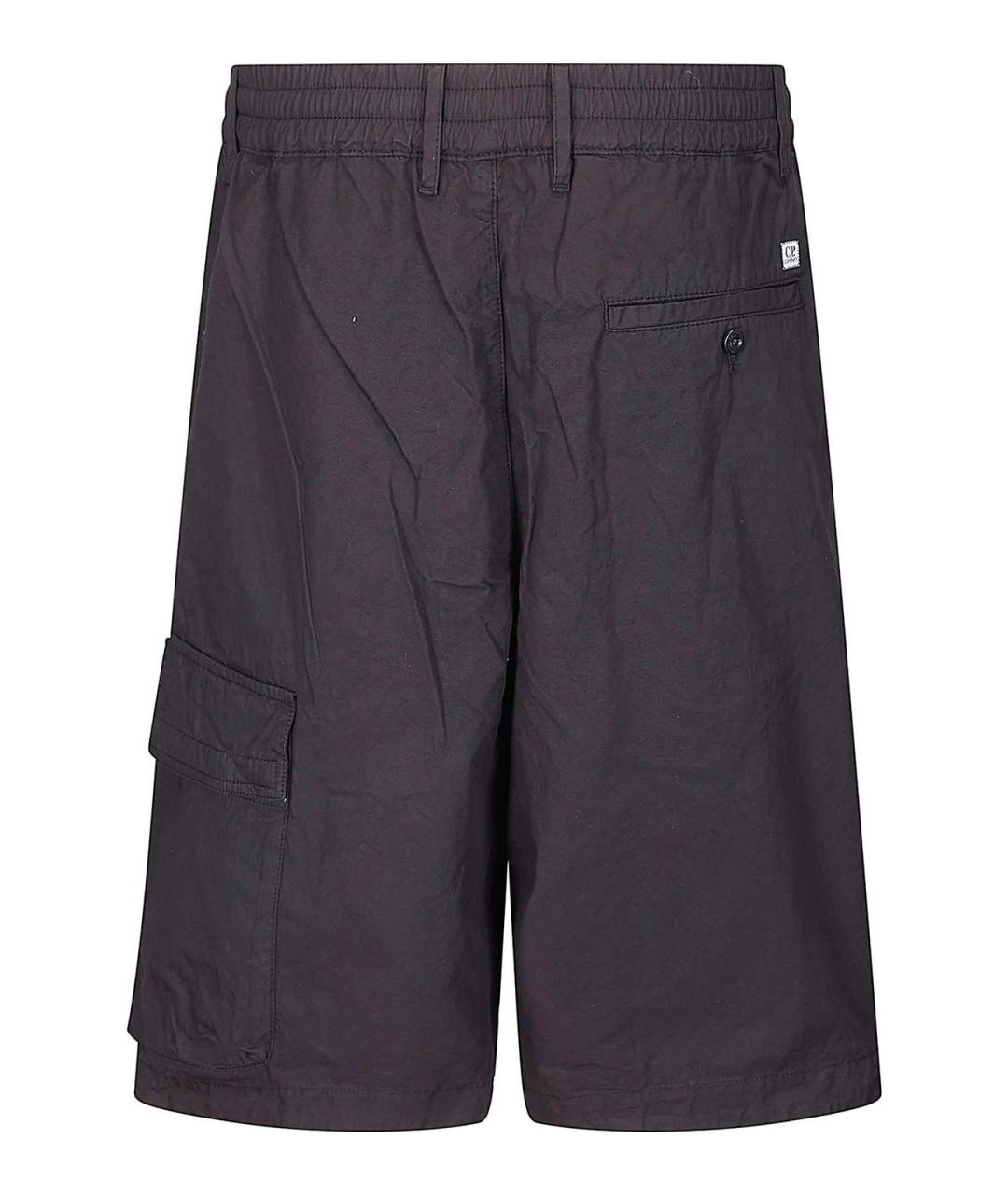 CP COMPANY Черные хлопковые шорты, фото 2