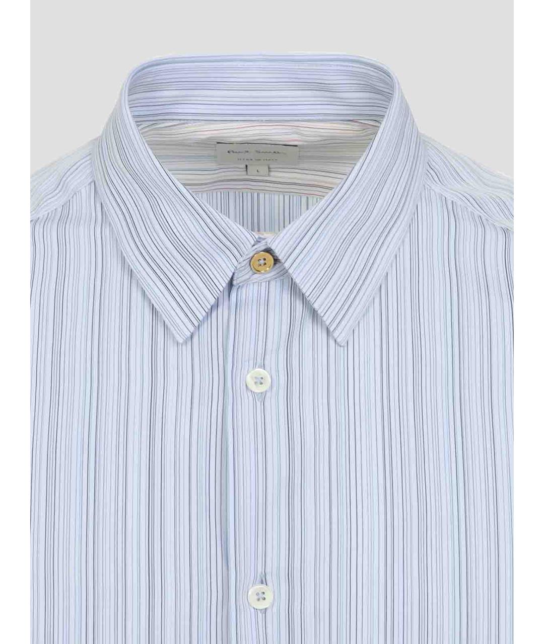 PAUL SMITH Синяя хлопковая классическая рубашка, фото 4